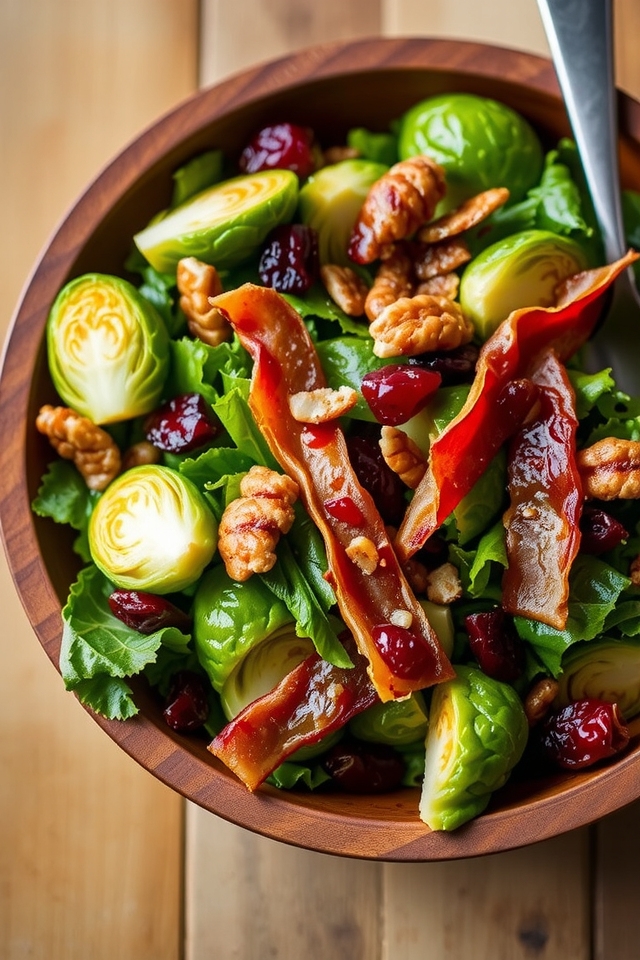 wintery brussels sprout salad