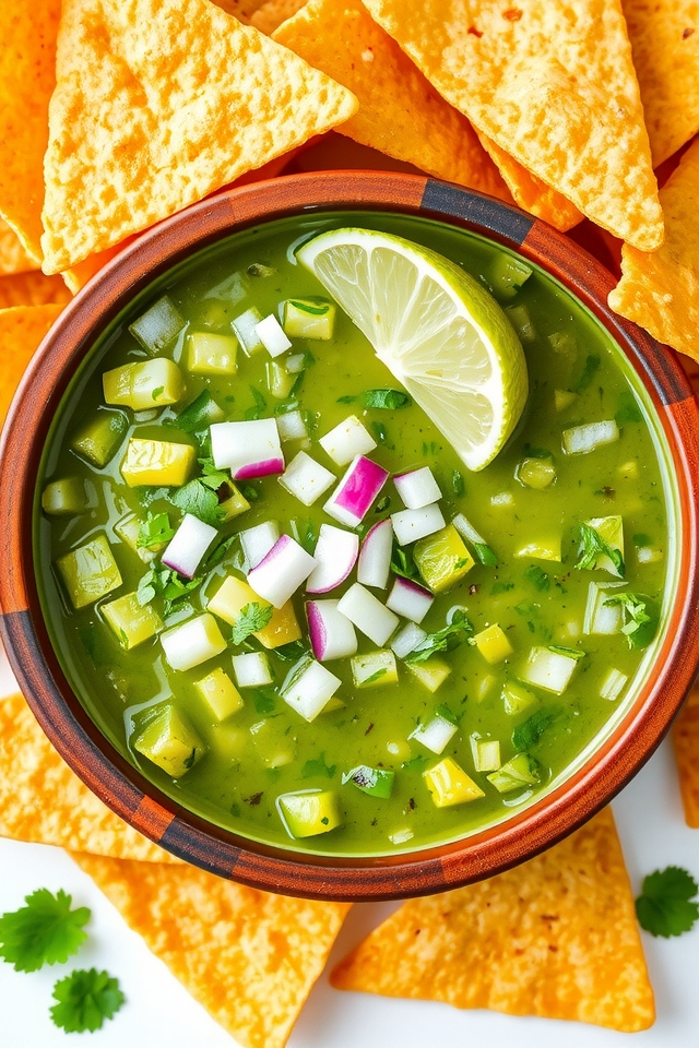 zesty green salsa dip