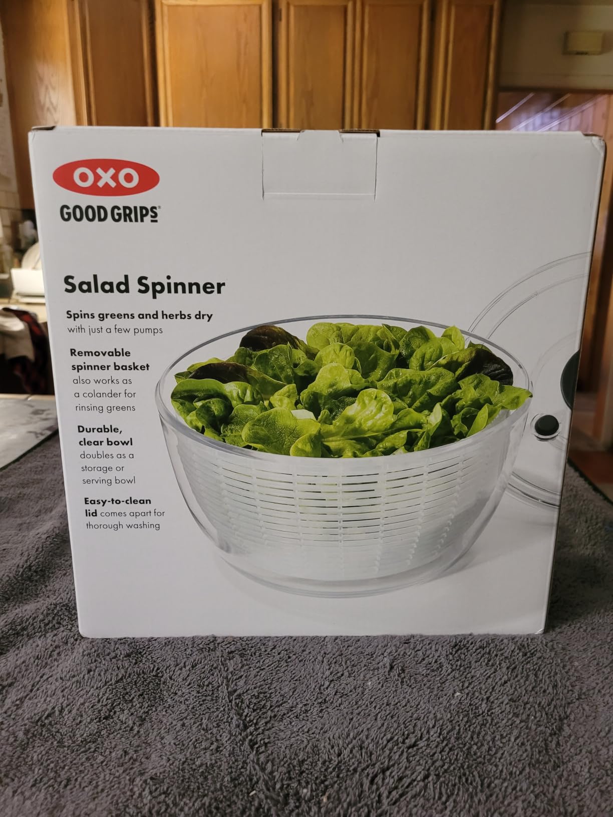 OXO Good Grips Salad Spinner, 6.22 Quart Capacity customer photo 2
