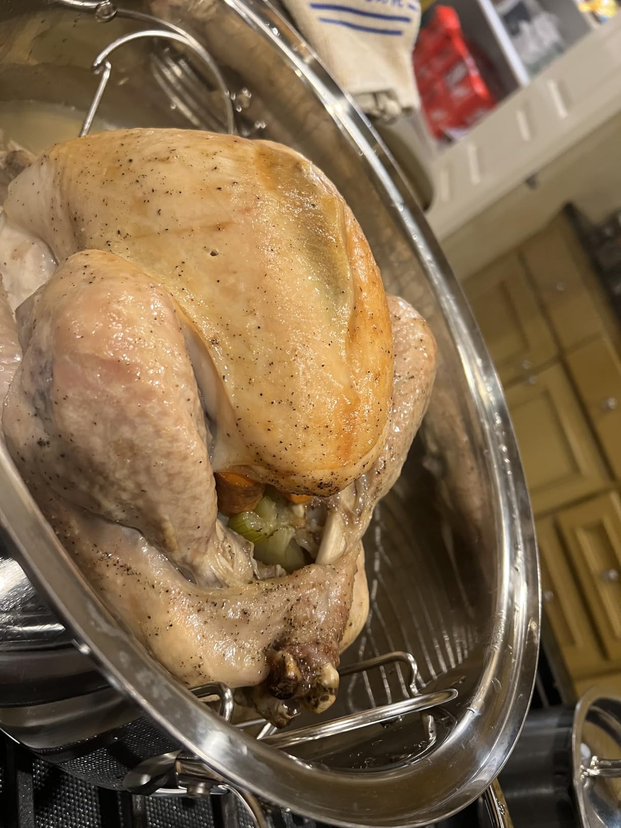 All-Clad Specialty Stainless Steel Roaster and Nonstick Rack 16x13x5 Inch Oven Broiler Safe 600F Roaster Pan customer photo 1