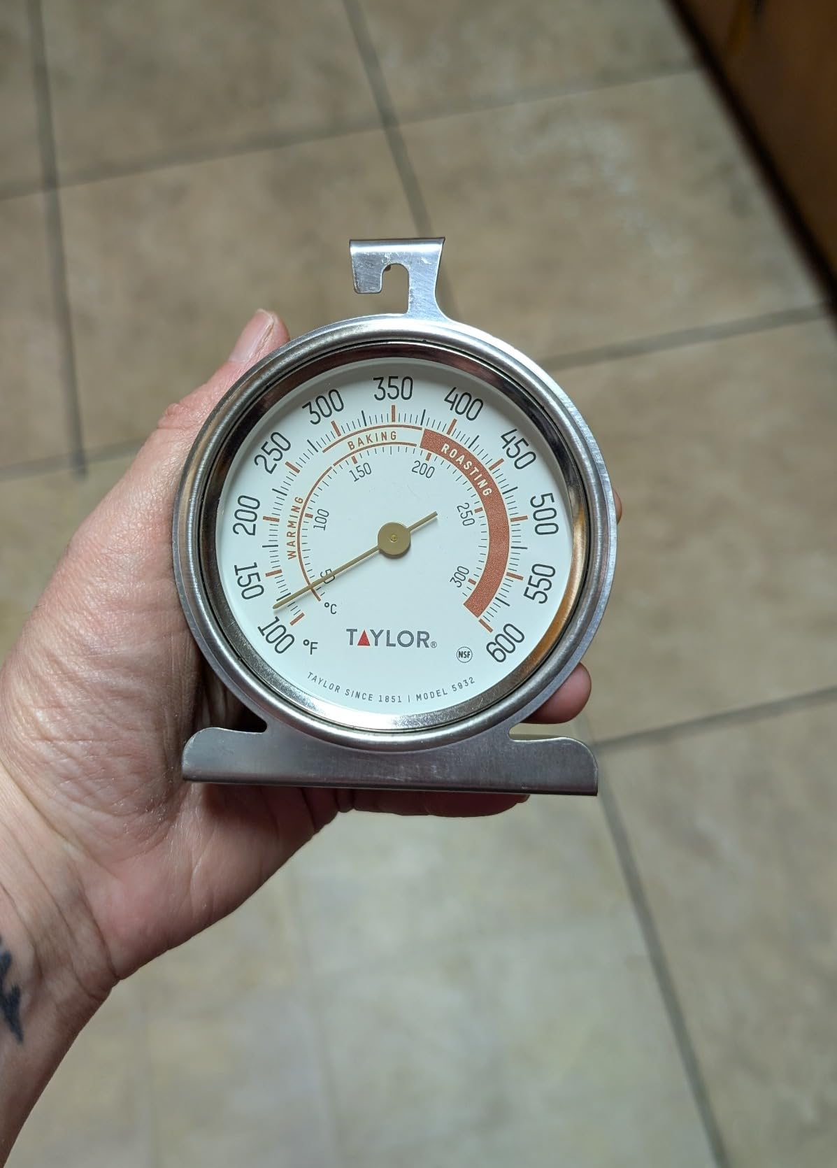 Taylor Precision Products Large Dial Thermometer, Silver customer photo 1