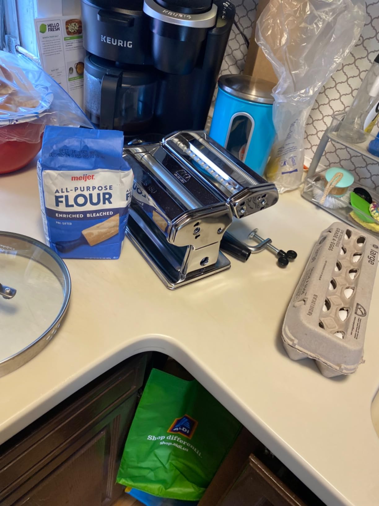 MARCATO Made in Italy Atlas 180 Classic Manual Pasta Machine, Chrome Steel. Makes Lasagne, Fettuccine & Tagliolini. customer photo 2