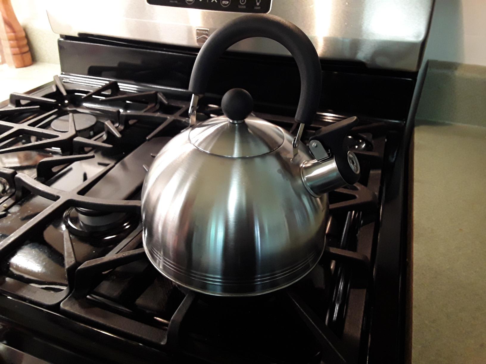 Mr. Coffee Carterton Stainless Steel Whistling Tea Kettle - 1.5-Quart Capacity, Mirror Polish Finish, Durable Tea Kettle for Stovetop, Fast Boiling, Easy Pouring customer photo 1