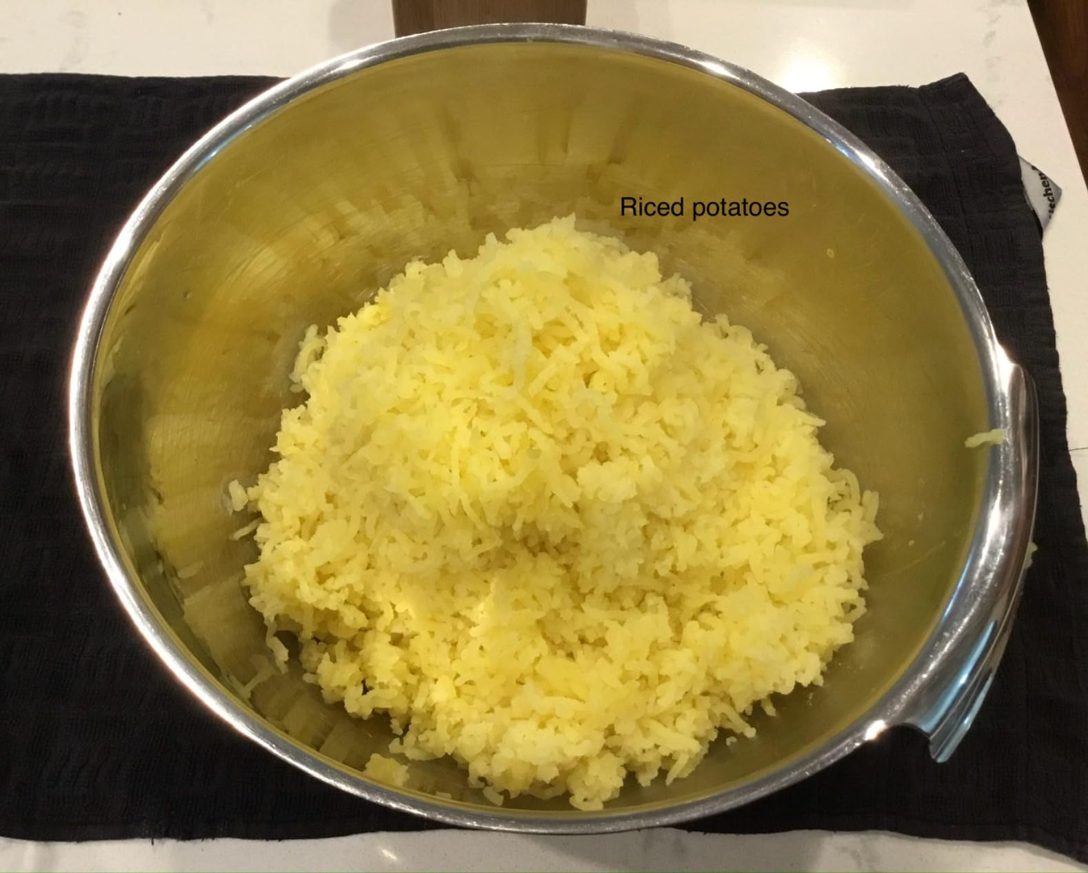 PriorityChef Large 15oz Potato Ricer, Heavy Duty Stainless Steel Potato Masher and Ricer Kitchen Tool, Press and Mash Kitchen Gadget For Perfect Mashed Potatoes - Everytime customer photo 1
