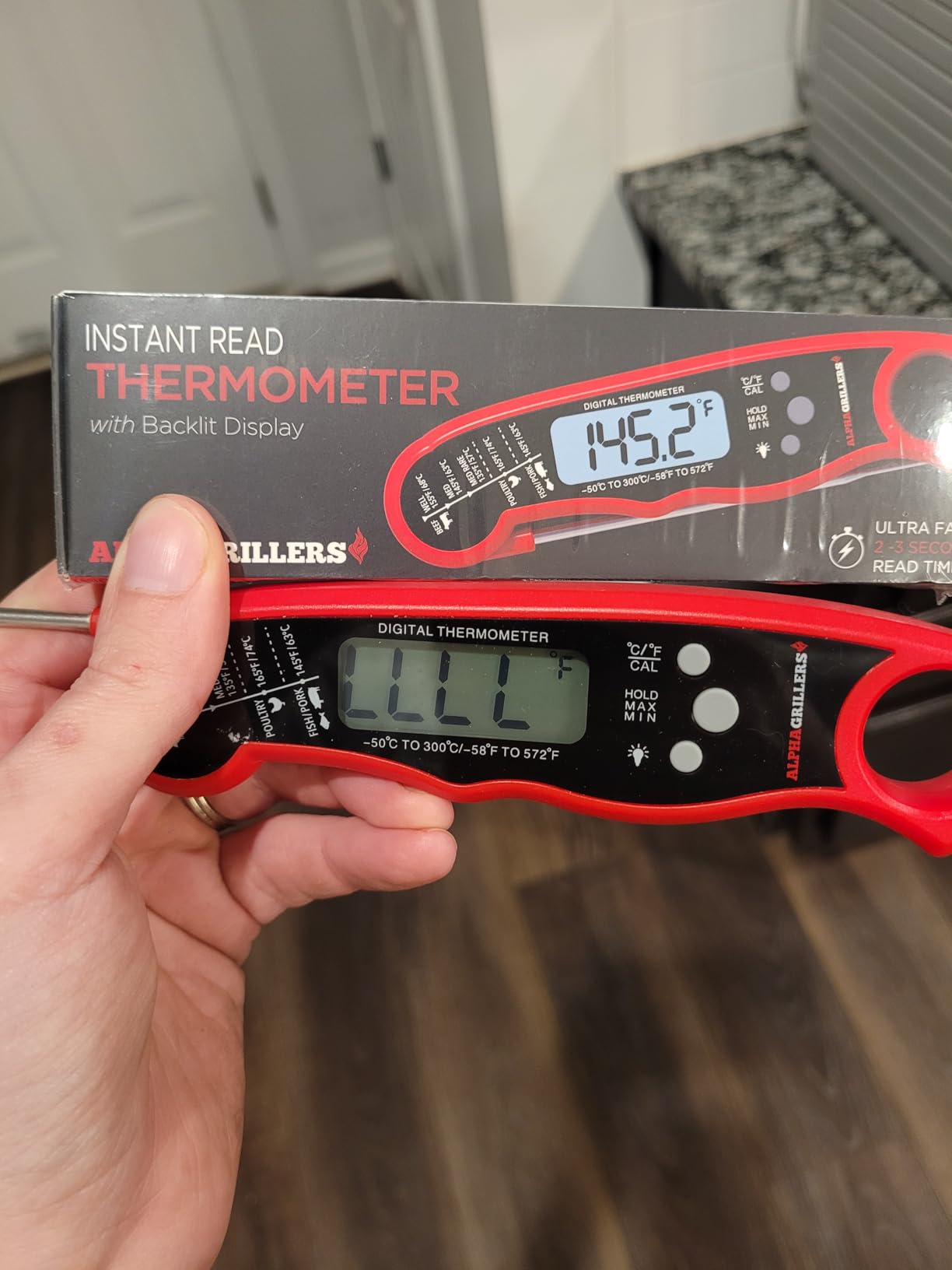 Alpha Grillers Meat Thermometer Digital - Instant Read Food Thermometer for Cooking & Grilling - Professional Kitchen Birthday Gifts for Men, Him, Dad, Husband, Boyfriend customer photo 2