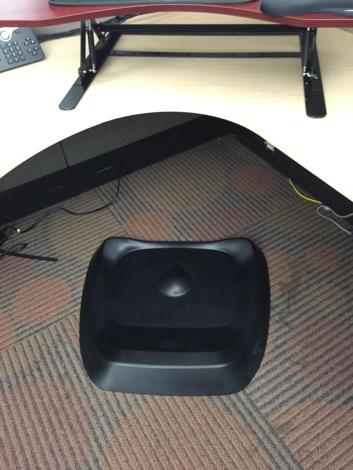 The Standing Desk Mat - Topo by Ergodriven | Premium Not-Flat Anti-Fatigue Standing Desk Mat with Calculated Terrain | Ultra-Thick Deluxe Comfort Foam, Durable, PVC-Free | Accessories | Obsidian Black customer photo 2