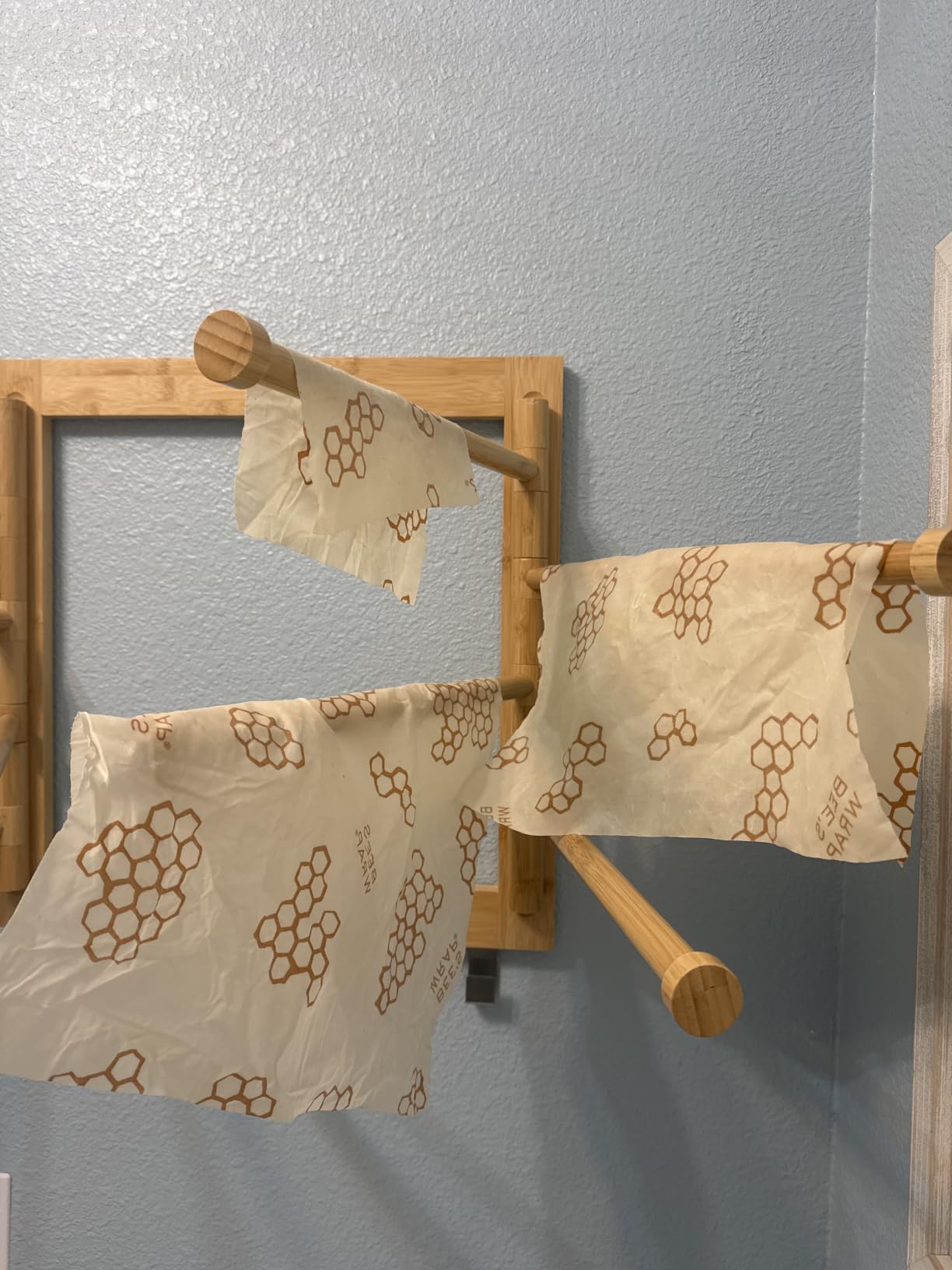 Bee's Wrap Beeswax Food Wraps, 3 Pack Assorted - Honeycomb | Organic Beeswax Wraps - Small, Medium & Large - Plastic Free - Reusable Food Storage - Cheese & Produce - Made in USA customer photo 2