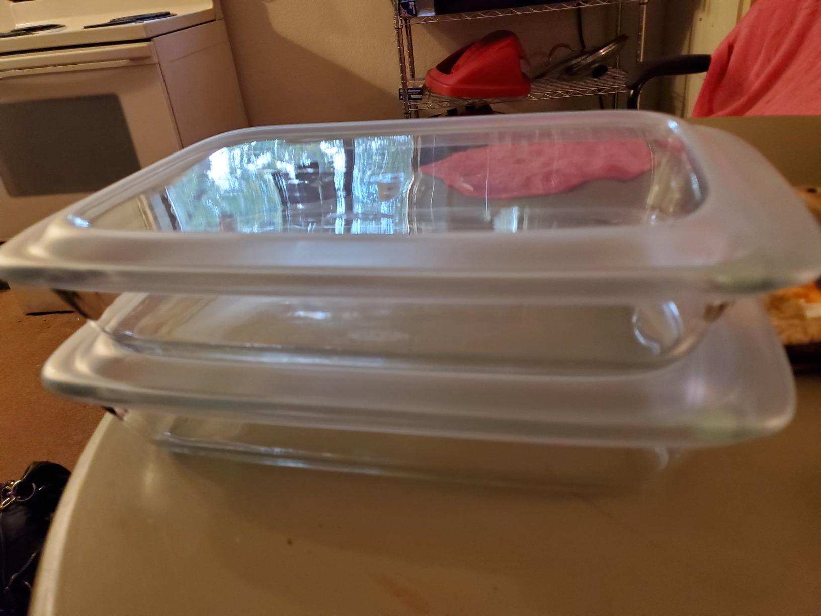 OXO Good Grips Glass Baking Dish with Lid - 3 Qt Capacity, 9x13, Freezer Safe Food Storage Containers, Oven Safe, Non-Porous, Easy-Grip Handles, Dishwasher Safe customer photo 1