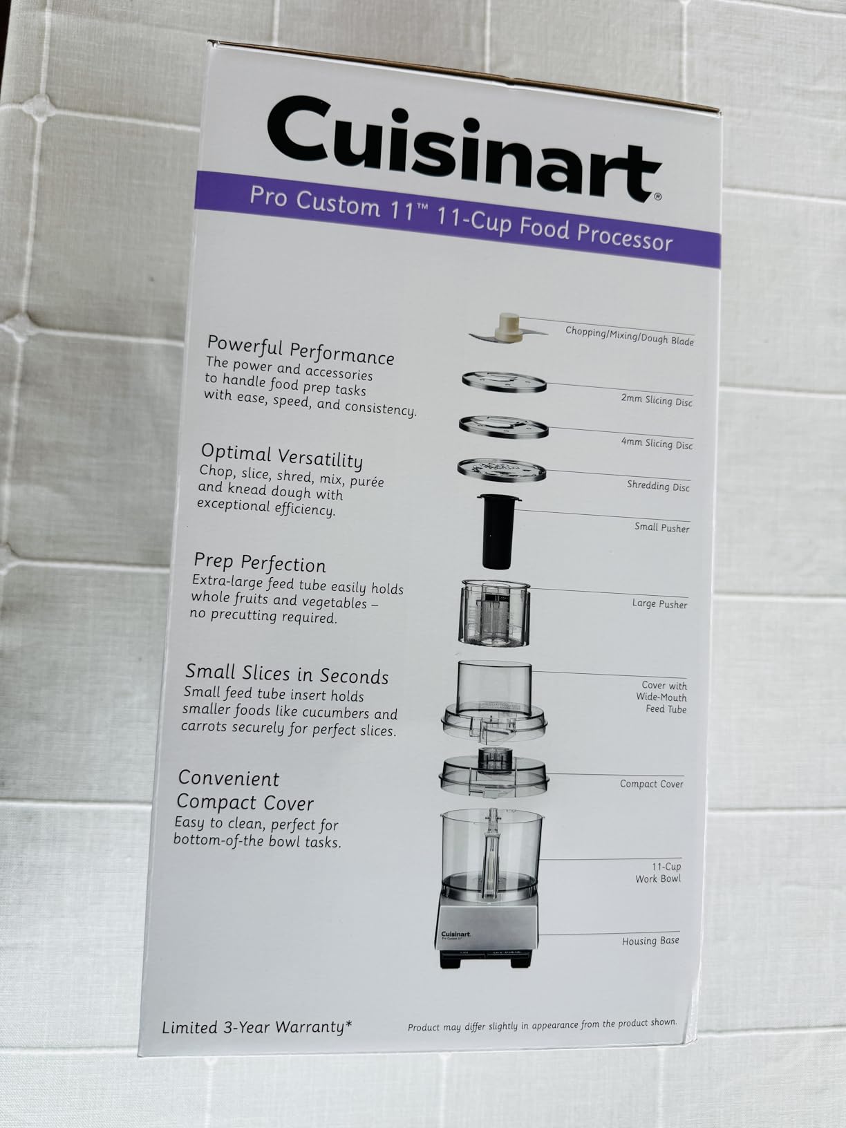 Cuisinart Pro Custom 11 Food Processor, 11-Cup, DLC-8SBCYP1, 625W Motor with Slicing & Shredding Discs, Chrome customer photo 1