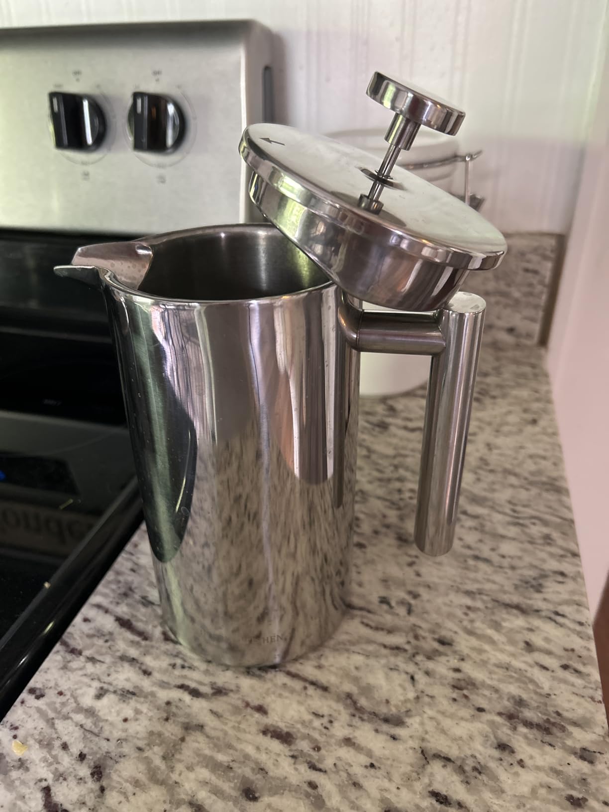 Utopia Kitchen 304 Grade Stainless Steel French Press 34 Oz, Silver | Double Wall Insulated Coffee Press with 4-Level Filtration System customer photo 1