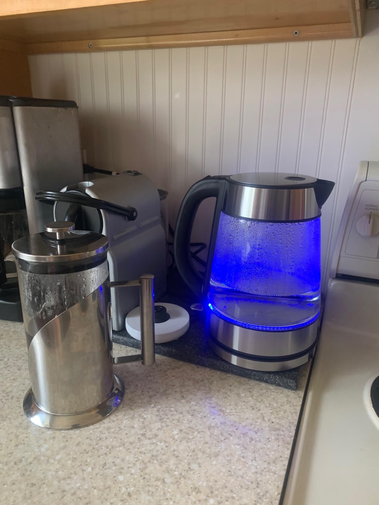 Cafe Du Chateau French Press Coffee Maker, 34 oz Glass, Stainless Steel | Easy Brew, Durable Clear Glass, 4-level Filtration, BPA-Free Materials customer photo 2