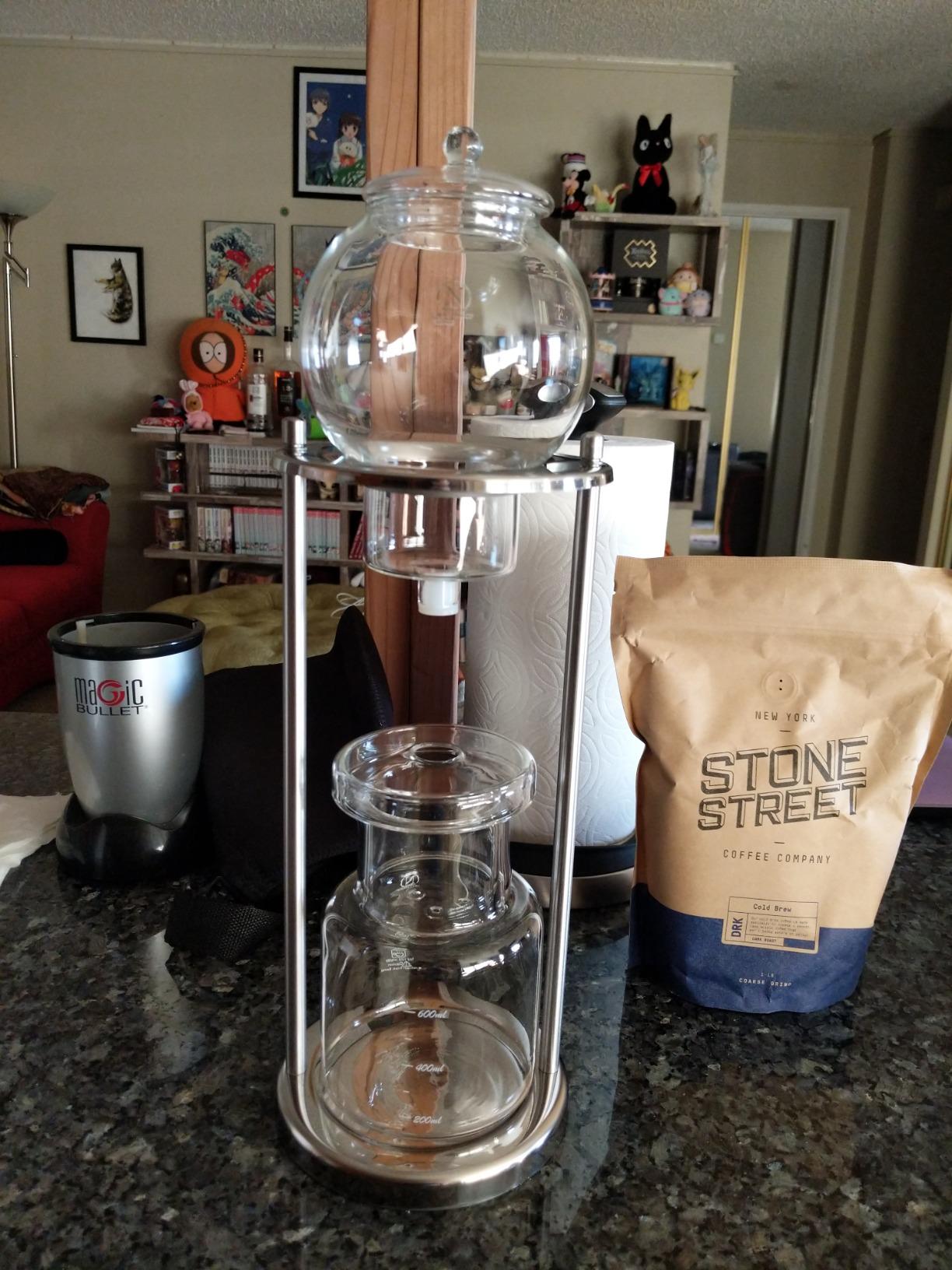 Nispira Luxury Ice Cold Brew Tower Dripper Coffee Maker, 1000 ml Copper Color customer photo 2