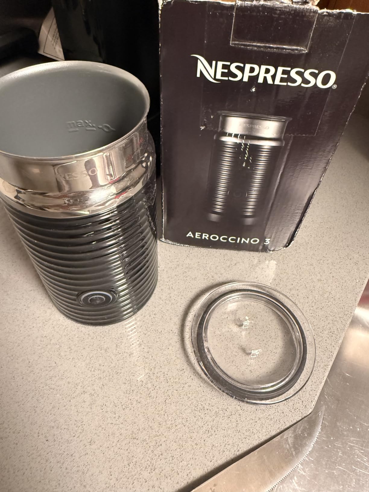 Nespresso Aeroccino 3 Milk Frother, Black, Steel customer photo 1