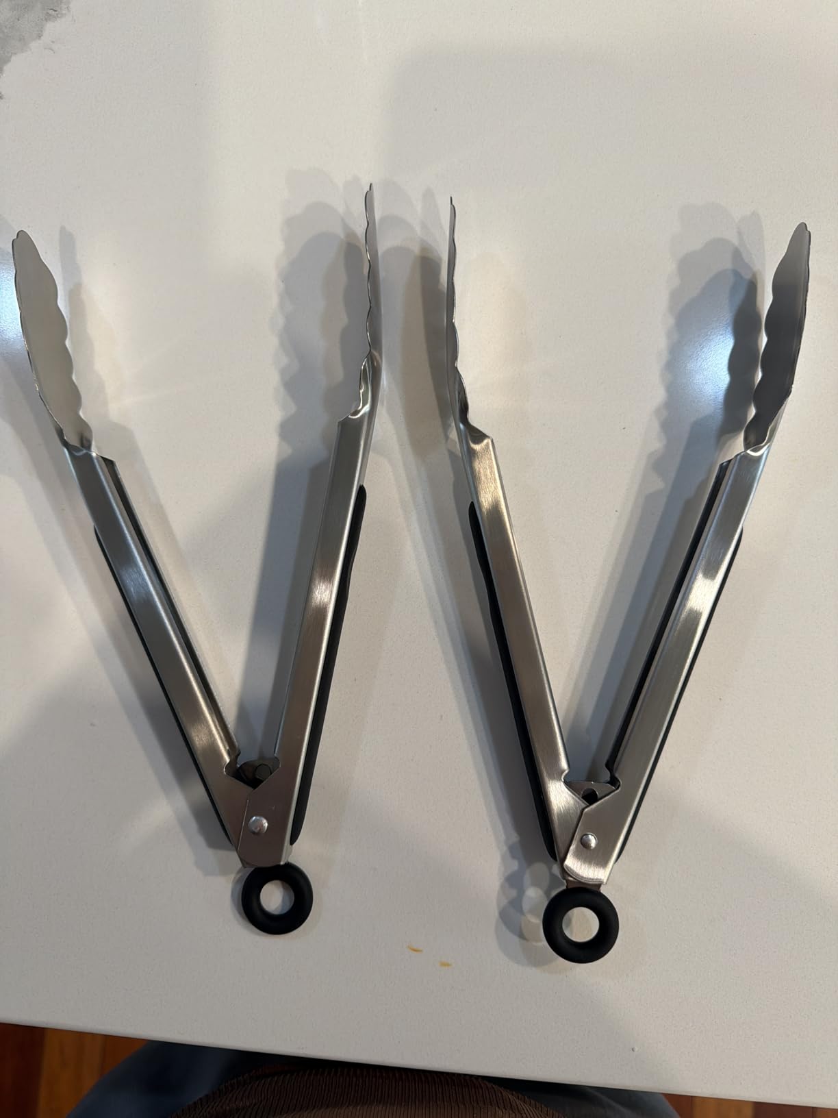 Hotec Stainless Steel Kitchen Tongs, Locking Metal Food Tongs for Cooking, Serving, BBQ, Grill & Air Fryer with Non-Slip Grip, Set of 2-9