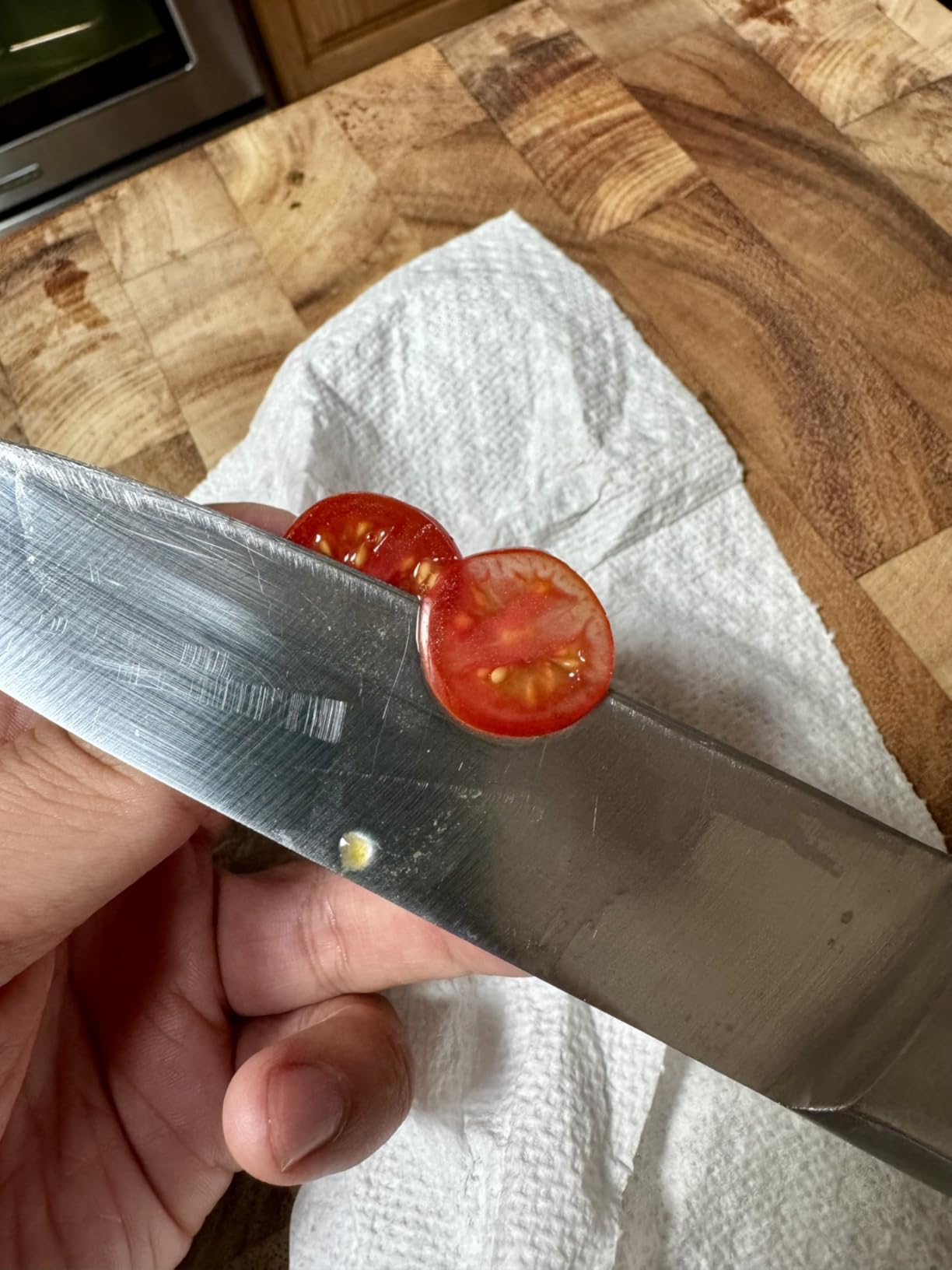 4-in-1 Kitchen Knife Accessories: 3-Stage Knife Sharpener Helps Repair, Restore, Polish Blades and Cut-Resistant Glove (Black) customer photo 2