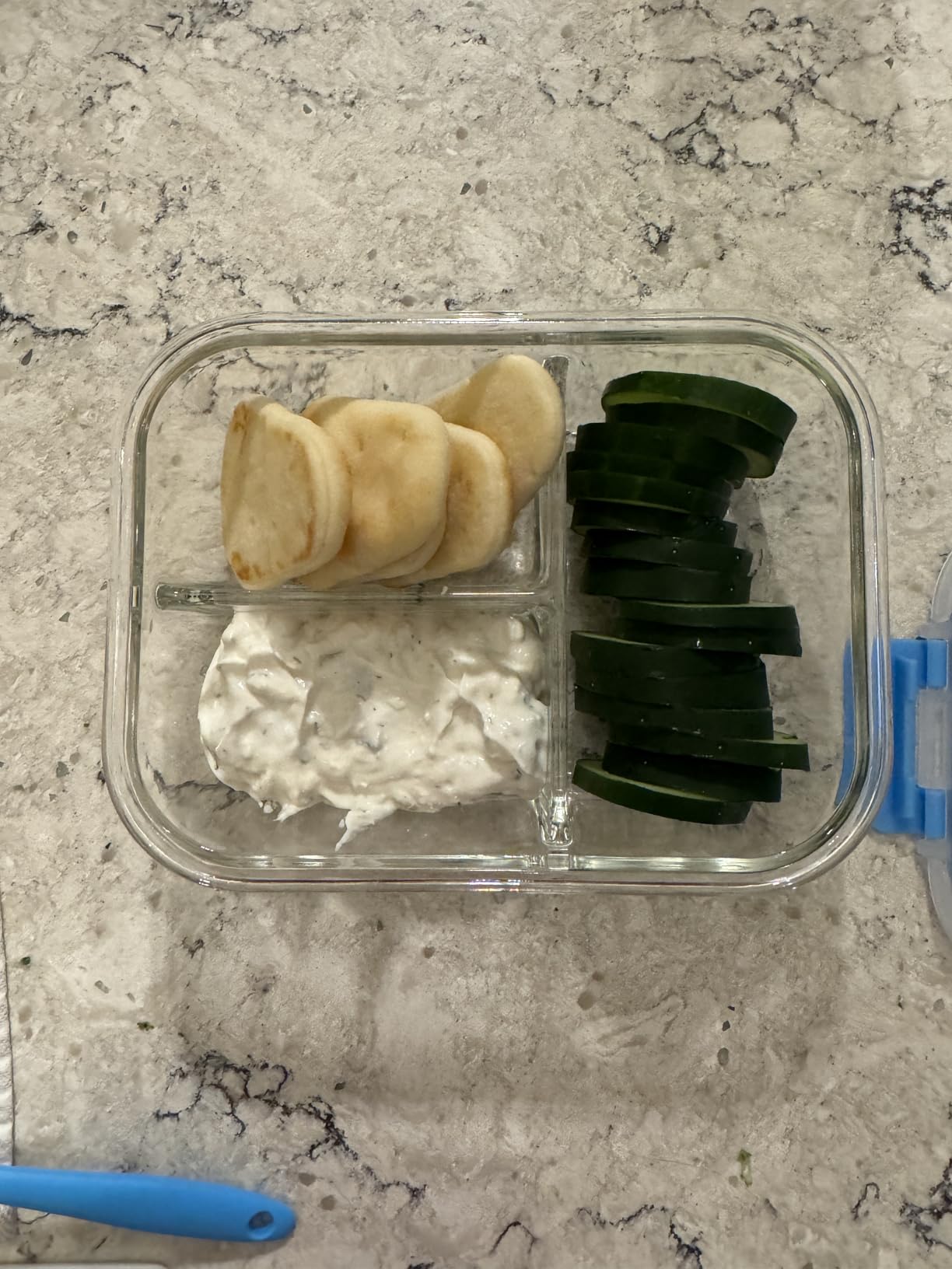 Glass Meal Prep Containers 2 and 3 Compartments, Leak-Proof, 32 oz, 4 Pack | Food Storage Bento Box, Lunch Containers Set, Snack Boxes, Portion Control, Dishwasher Oven Freezer Safe, Airtight Lids Blue customer photo 2