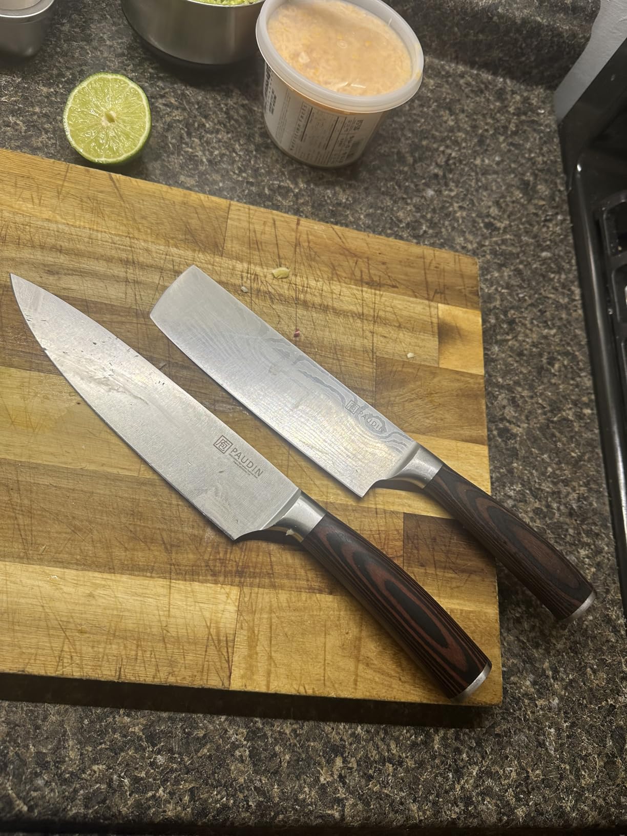 PAUDIN Chef Knife, 8 Inch High Carbon Stainless Steel Sharp Kitchen Knife with Ergonomic Handle, Gift Box customer photo 1