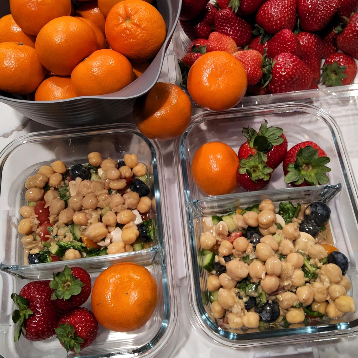 M MCIRCO 5 Pack, 36 oz, 2 Compartments Glass Meal Prep Containers with Lids | Divided Glass Food Storage Containers, Portion Control Lunch Containers, Microwave, Oven, Freezer, Dishwasher, Gray customer photo 2