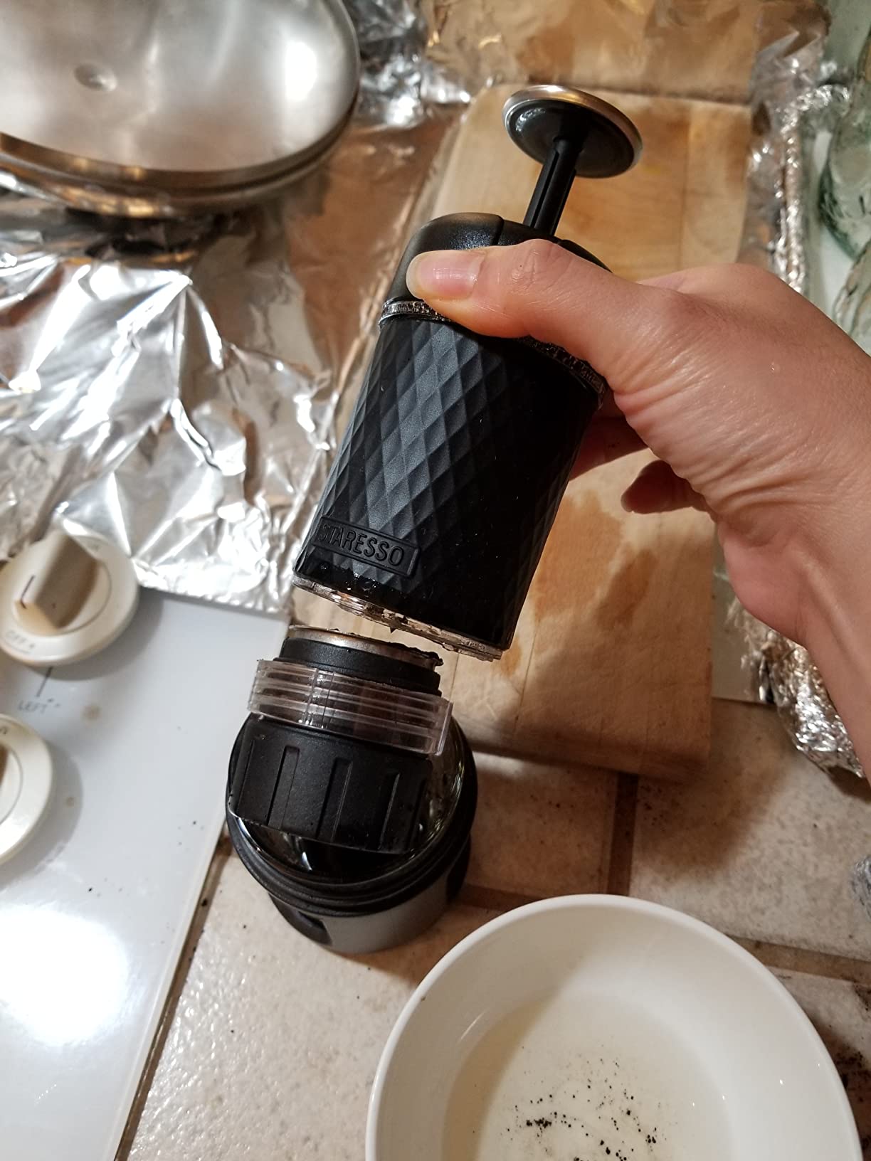 STARESSO Classic Manual Espresso Maker, 2 IN 1 Travel Coffee Machine customer photo 1
