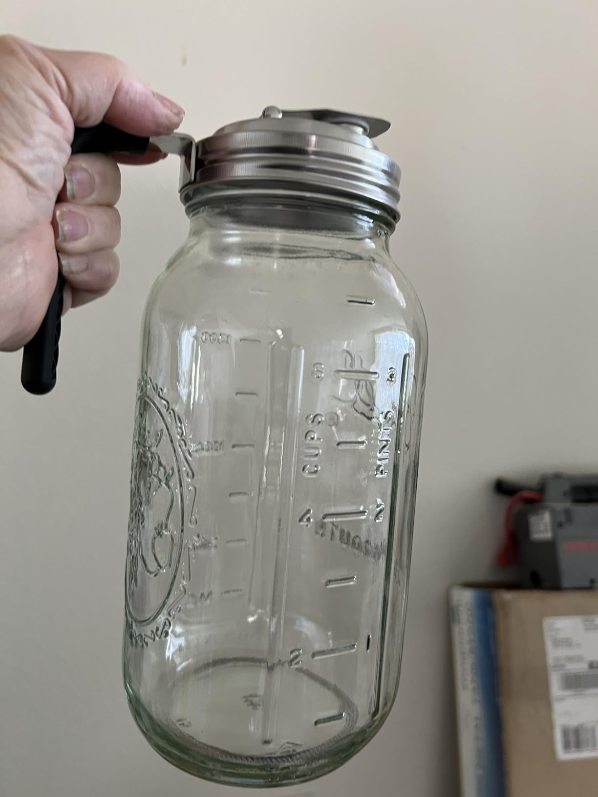 Wide Mouth Glass Mason Jars with Lids and Bands, Used for Canning, Pickling, Juice, Jam, Jelly, Pint Size 16 Ounce (Pack of 3) customer photo 2