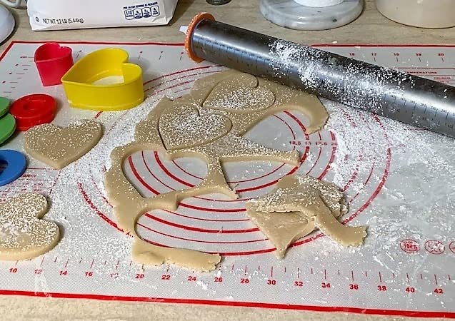 Rolling Pin and Silicone Baking Pastry Mat Set, Stainless Steel Dough Roller, Rolling Pins with Adjustable Thickness Rings, for Baking Fondant, Pizza, Pie, Pastries, Pasta, Cookies customer photo 2