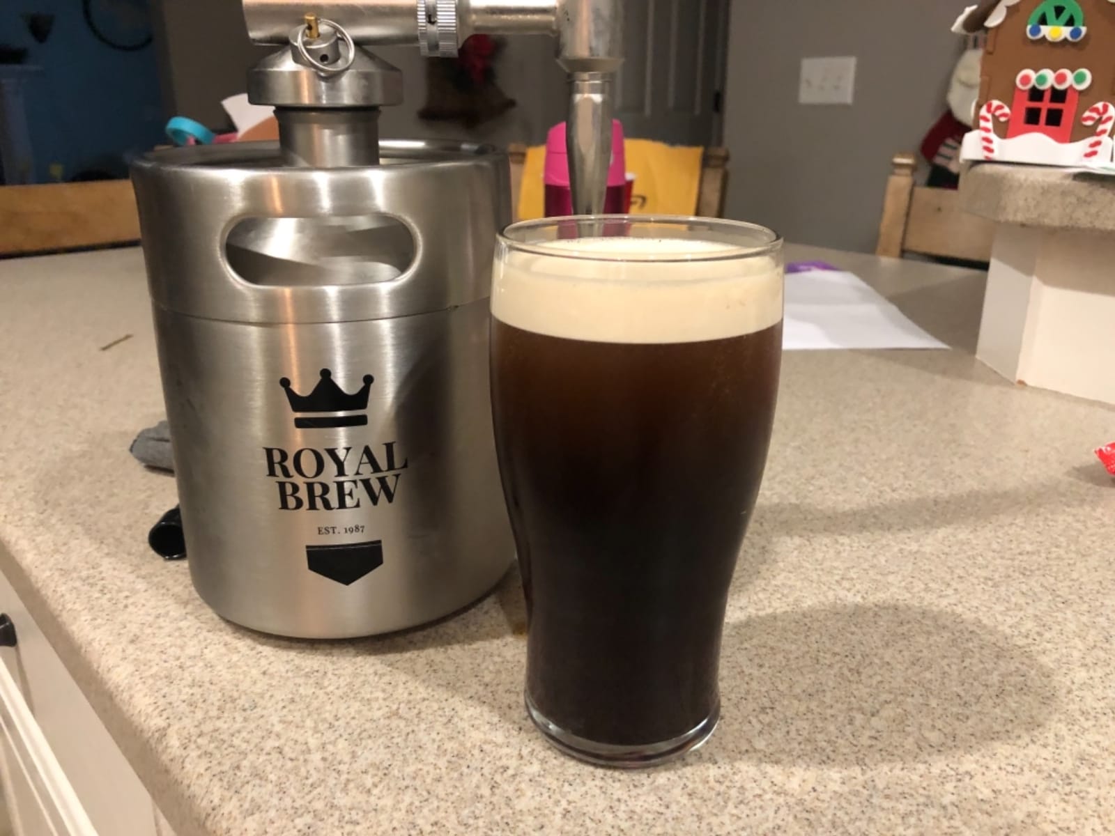 Royal Brew Nitro Cold Brew Coffee Maker, 64 oz Home Keg Silver | Stainless Steel Coffee Dispenser Kit with Stout Faucet, Nitrogen Gas Home Nitro Coffee System, Gift for Coffee Lovers customer photo 1