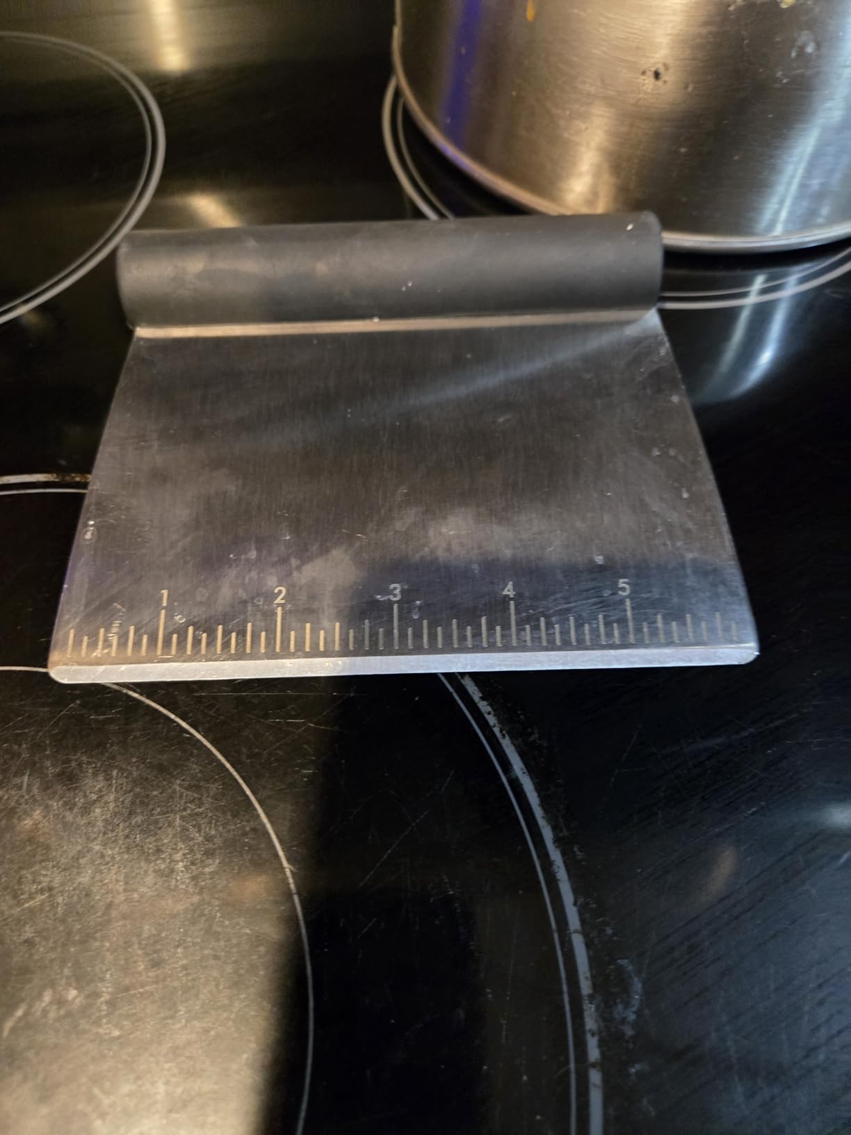 KitchenAid All Purpose Stainless Steel Dough Pastry Scraper/Chopper/Cutter with Measurement Scale, 6-Inch customer photo 1