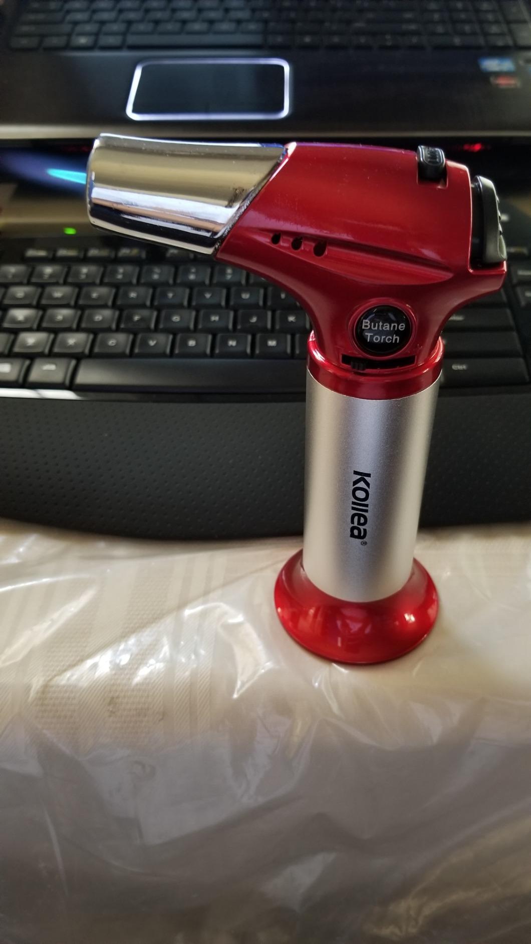 Kollea Culinary Torch, Refillable Butane Kitchen Torch with Lock, Red | Adjustable Flame, Ideal Torch for Creme Brulee, Baking, Cooking, and Food Prep with Easy Ignition customer photo 2