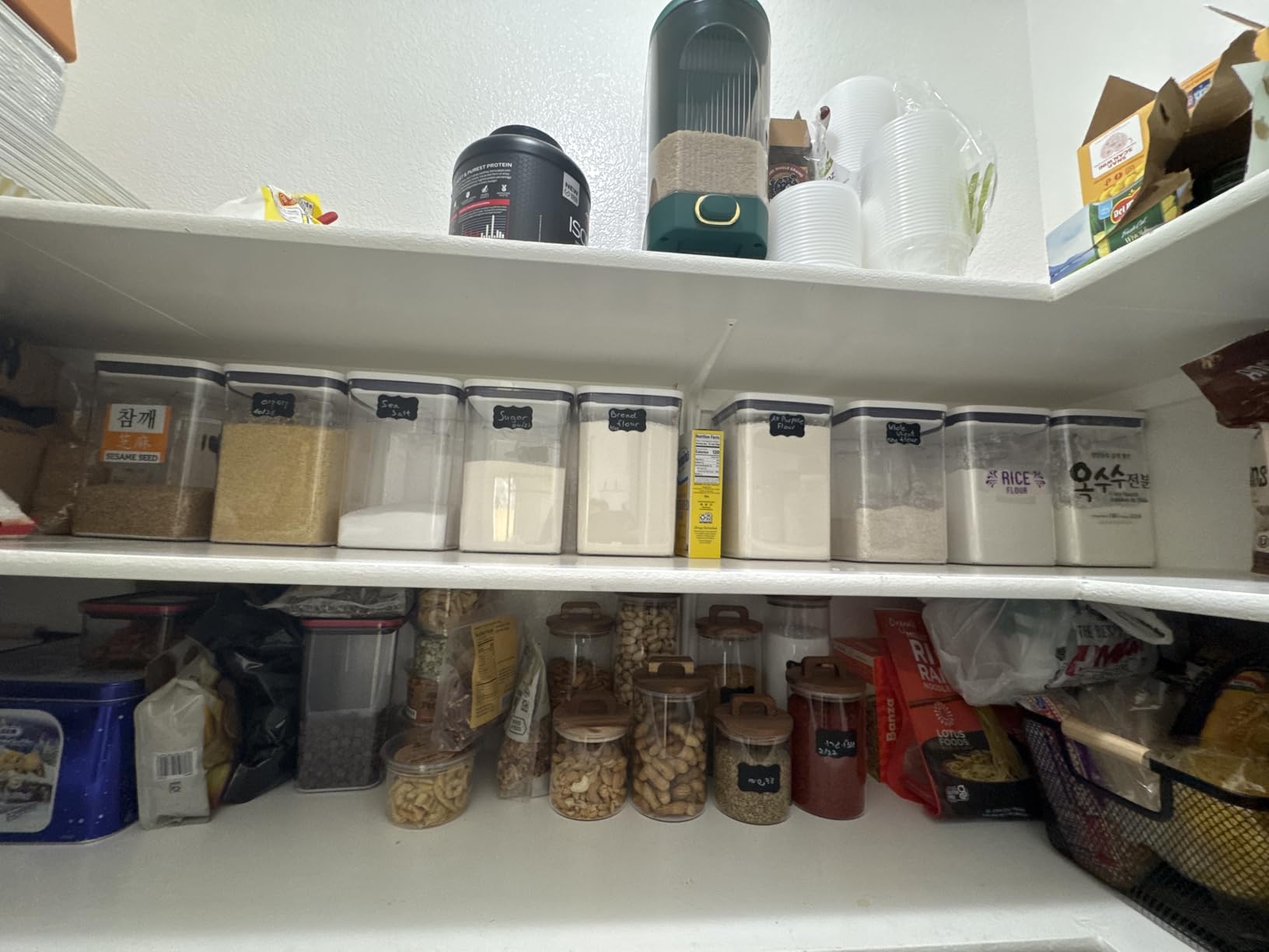 OXO Good Grips POP Airtight Food Storage Containers for Pantry, 6-Piece Set | Stackable Pantry Organization Containers, Airtight Lids, Includes 1/2 Cup Scoops, Flour, Sugar, Cereal, Pasta Storage customer photo 1