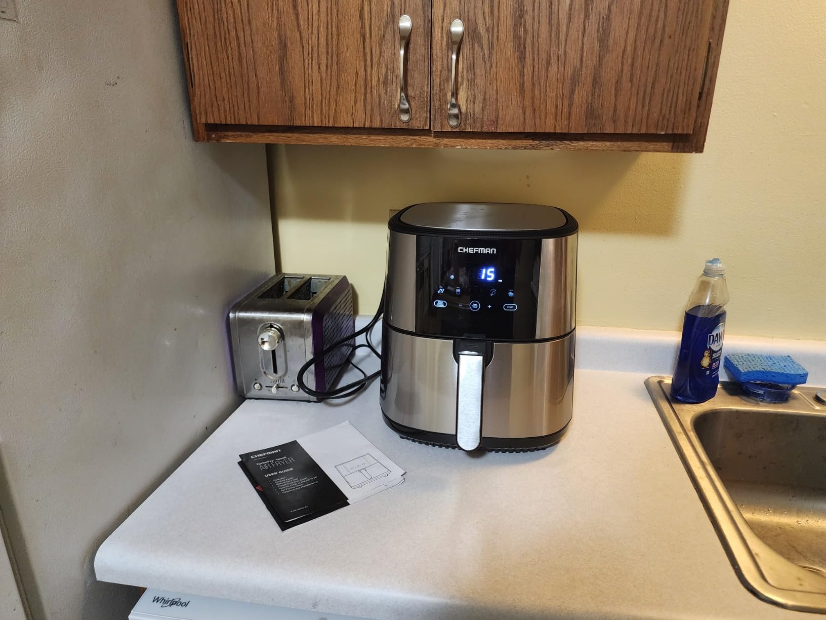 Chefman Air Fryer 8 Qt | TurboFry 4-in-1 with 450°F Hi-Fry Option for Crispier Results | Bake, Dehydrate, Frozen | XL Nonstick Dishwasher-Safe Basket | Stainless Steel customer photo 2