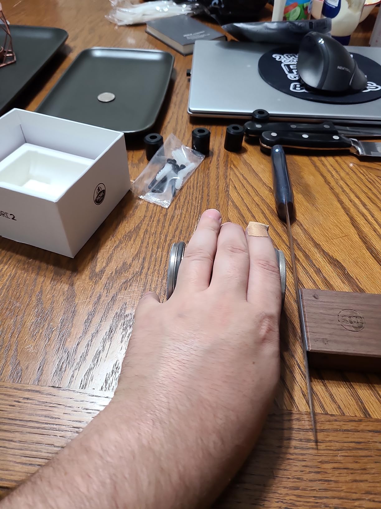HORL 2 Walnut Rolling Knife Sharpener - Kitchen Knife Sharpener for Razor Sharp Edges Made in Germany customer photo 2