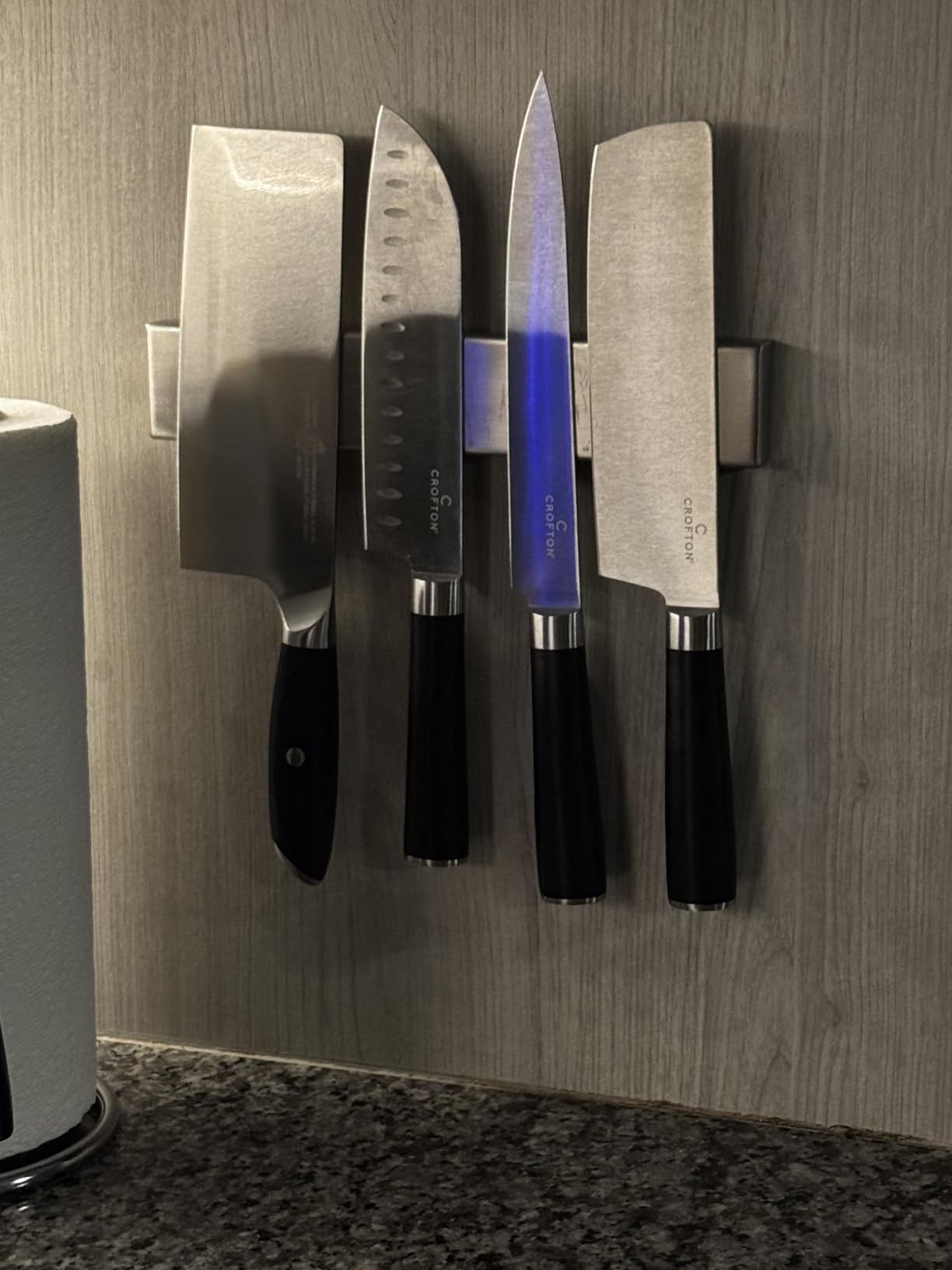 GORILLA GRIP 304 Stainless Steel Heavy Duty Magnetic Knife Holder, Secure Wall Mounted Bar for Knives, Tools, Holds Up to 6 lbs, Kitchen Organizer, 10 Inch Strip, Easy Installation, Screws Included customer photo 2