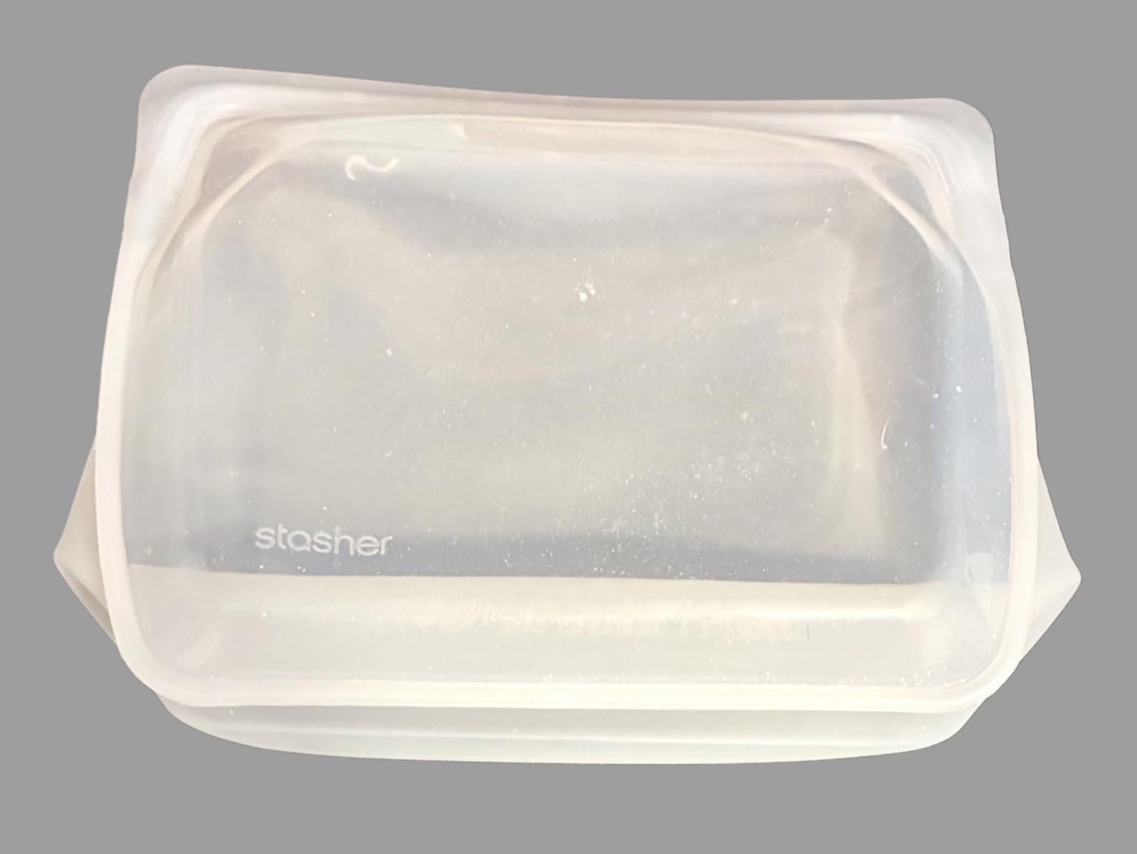 Premium Reusable Silicone Bag, Stand-Up Mega, Clear, 104 oz | Food-Safe Silicone, Reusable Freezer Bags, Microwave, Dishwasher, Pantry, Meal Prep, Food Storage Bag, Eco-Friendly customer photo 1