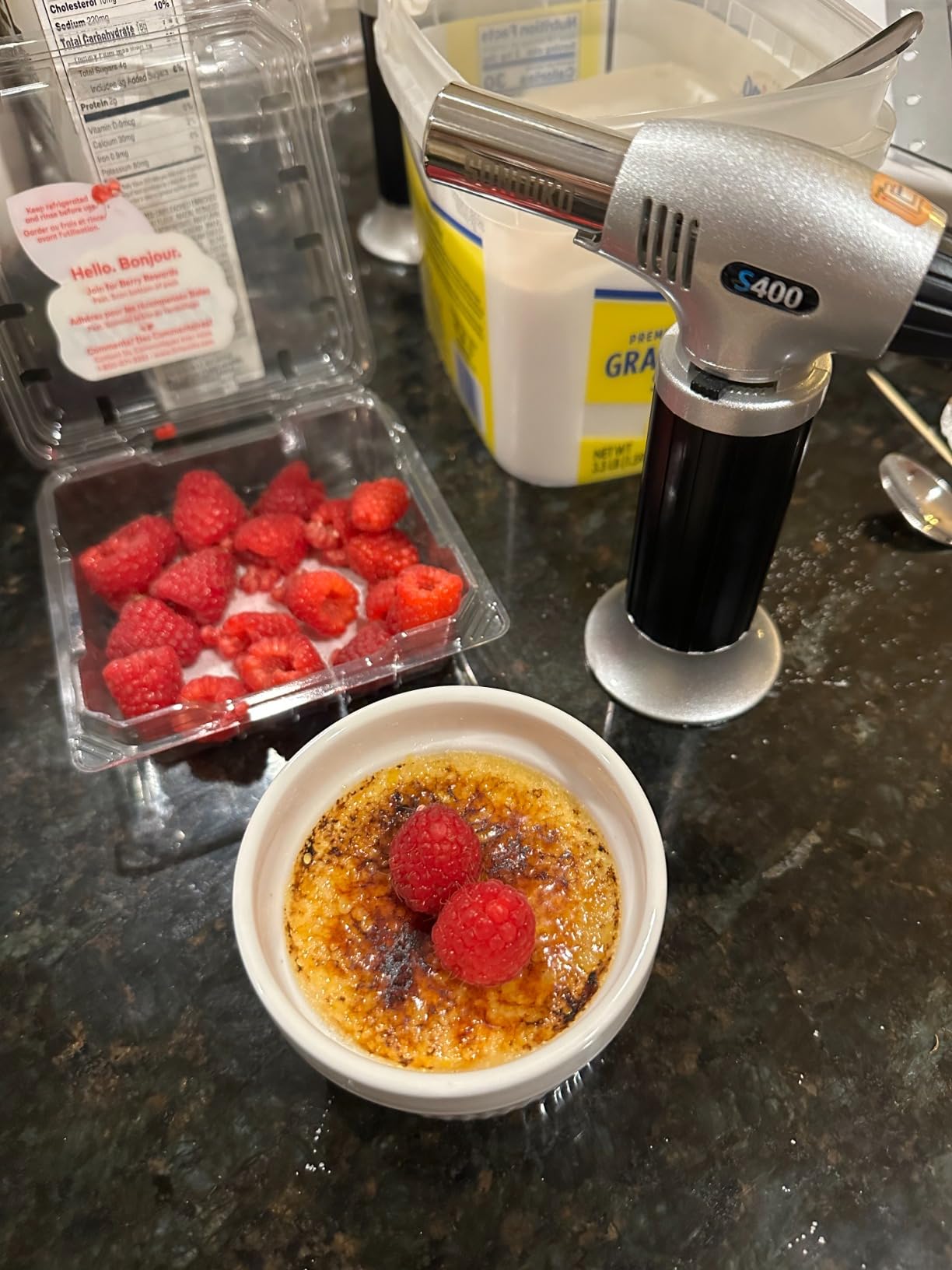 Creme Brulee Making Set | 6 Ceramics Creme Brulee Ramekins 6 oz, 304 Stainless Steel Lifting Rack, 9