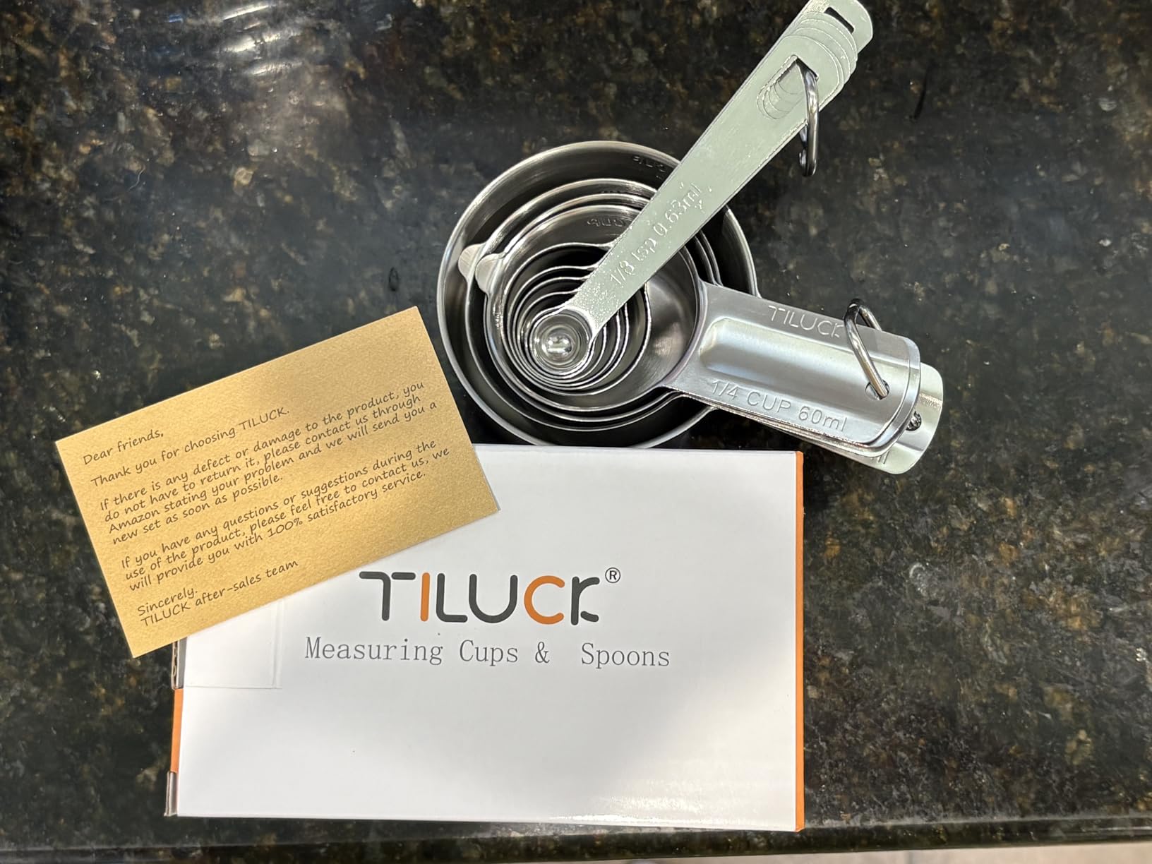 Stainless Steel Measuring Cups & Spoons Set, Cups and Spoons | Stainless Steel Nesting Measure Cups, Kitchen Gadgets for Cooking & Baking (10) customer photo 2