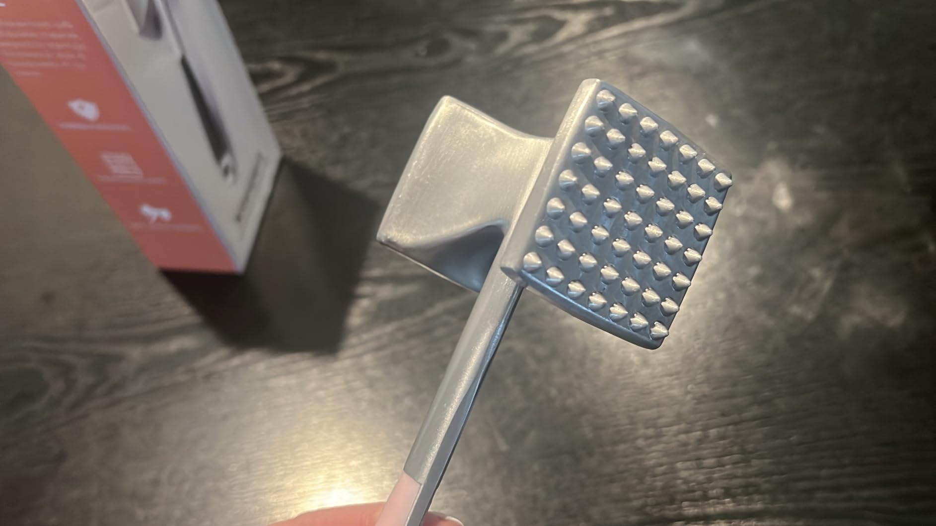 KITEXPERT Meat Tenderizer Hammer with Comfortable-Grip Handle, Dual-side Mallet for Kitchen, Heavy Duty Pounder For Tenderizing Steak, Beef and Fish customer photo 1