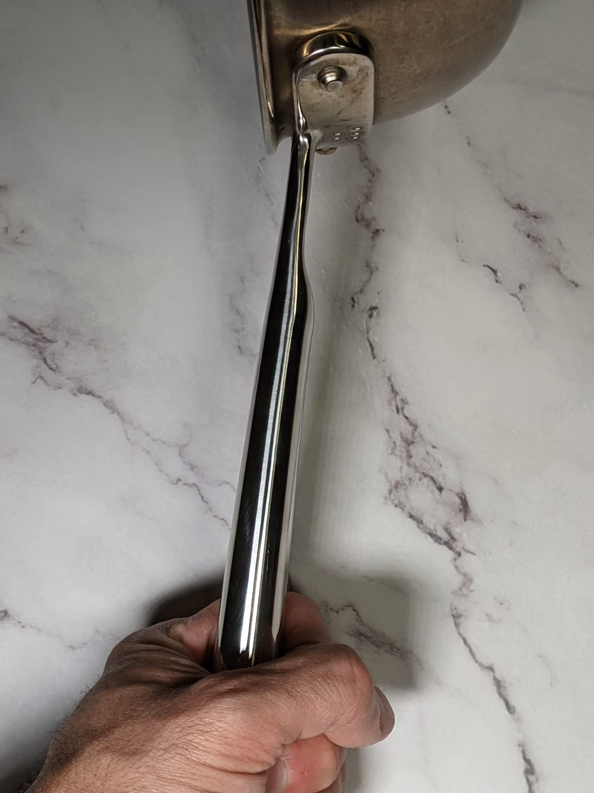 Misen 5-Ply Stainless Steel Saucier with Lid- Induction-Compatible Pan with Curved Sides for Smooth Stirring - Oven Safe to 800F - Even Heat Distribution & Ergonomic Handle - 2 QT customer photo 2