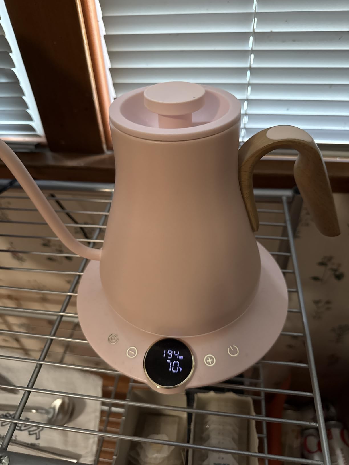 INTASTING Gooseneck Electric Kettle with ±1℉ Temperature Control 0.9 Liter | 1500W Quick Heating, Stainless Steel Inner, Pour Over Coffee & Tea, Keep Warm, Auto Shut-Off, Built-in Brew Timer, Black customer photo 1