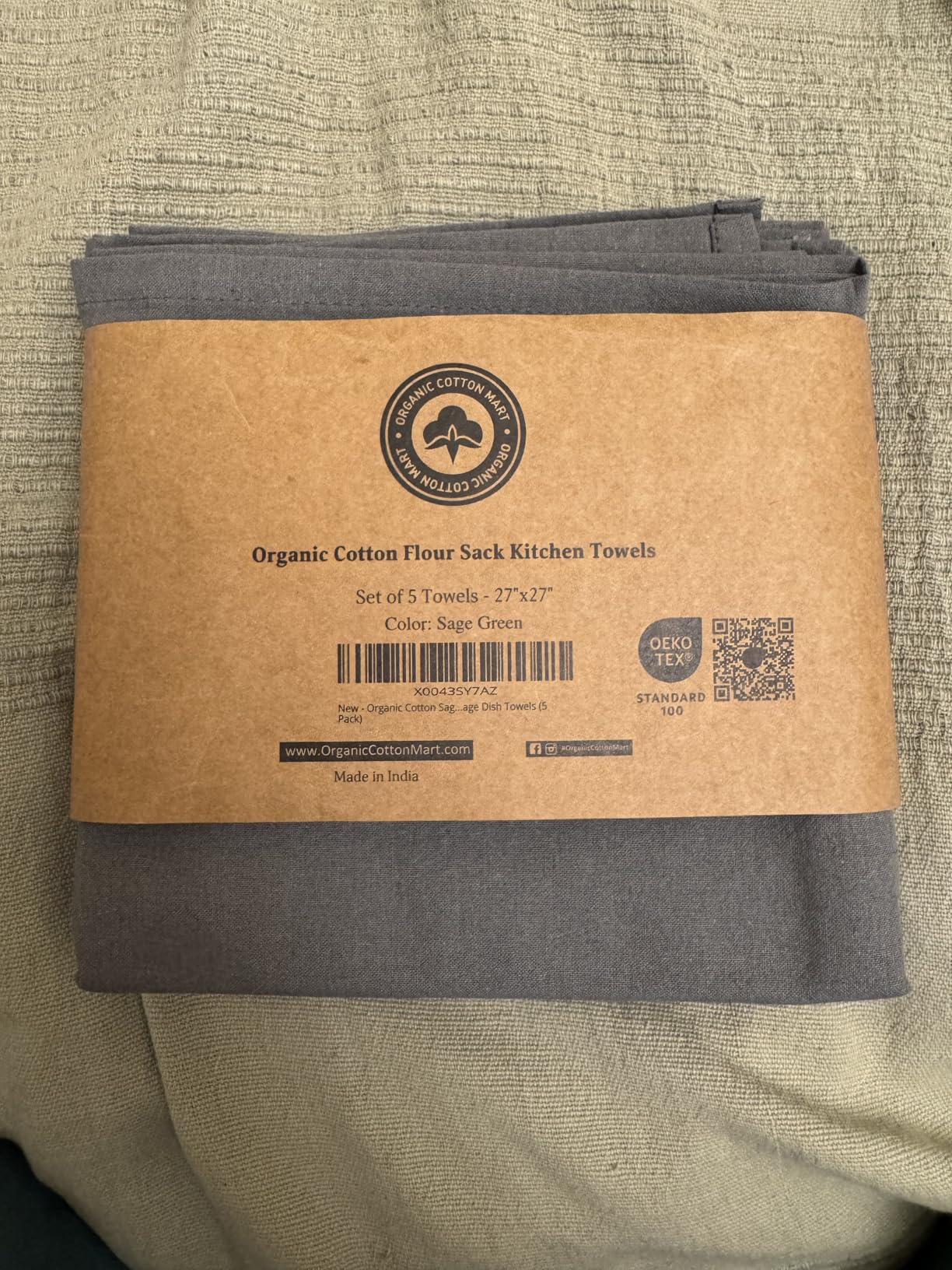 Bread Towels for Proofing Cover - 100% Organic Cotton Bread Cloth for Rising - Breathable Tea Towel for Bread Making - 27