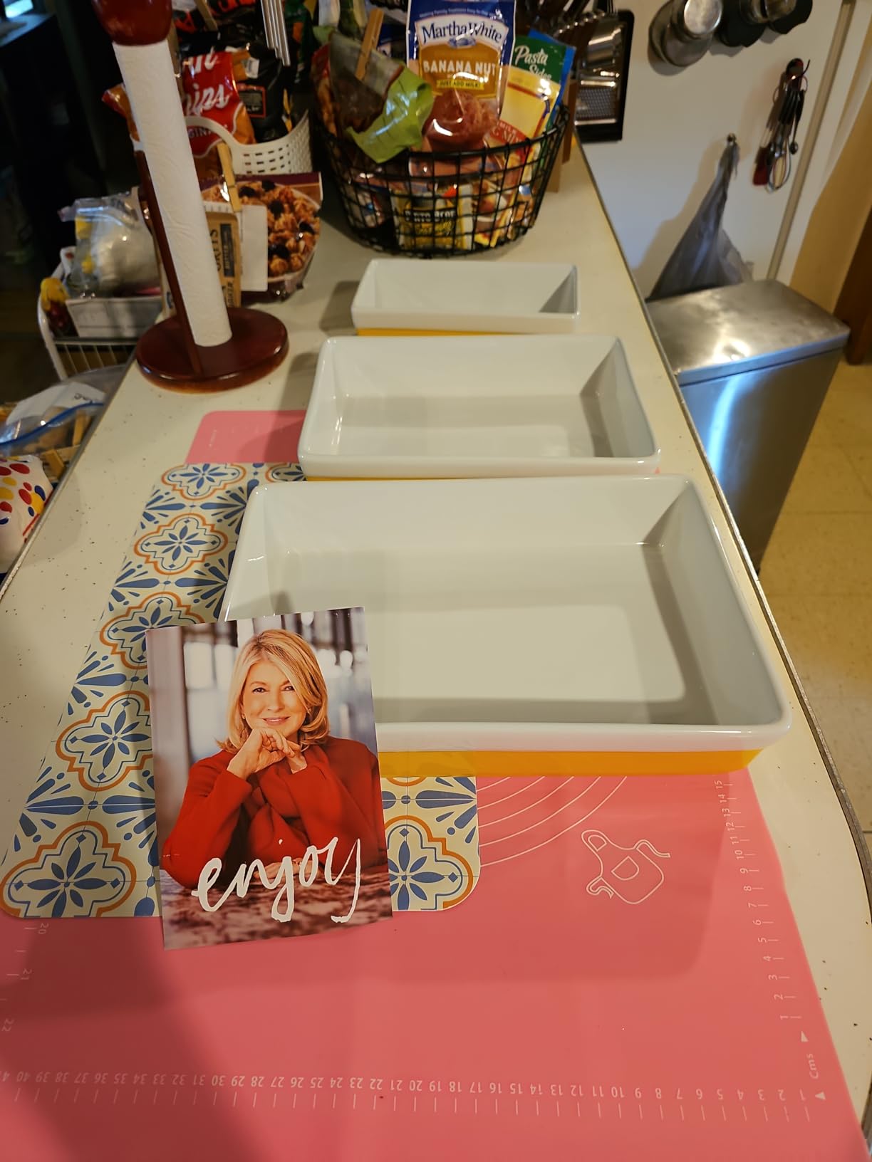 MARTHA STEWART 3-Piece Oven to Table Stoneware Bakeware Set - Baking Dish & Casserole Set - Grey - Durable Oven-Safe Bakeware for Baking and Serving customer photo 2