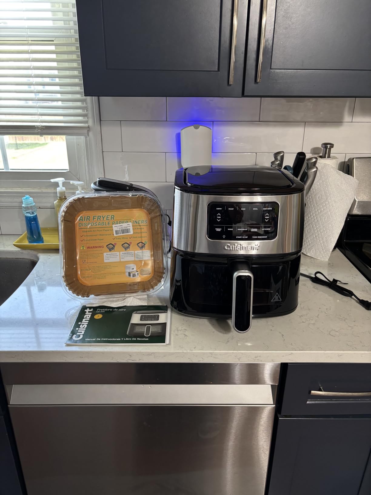 Cuisinart Air Fryer, 6-Quart Basket Large Fryer with 5 Cooking Functions to Roast, Bake, Broil, Air Fry and Keep Warm, 5 Airfryer Presets, Dishwasher-Safe Parts, AIR-200NAS, Stainless Steel & Black customer photo 2