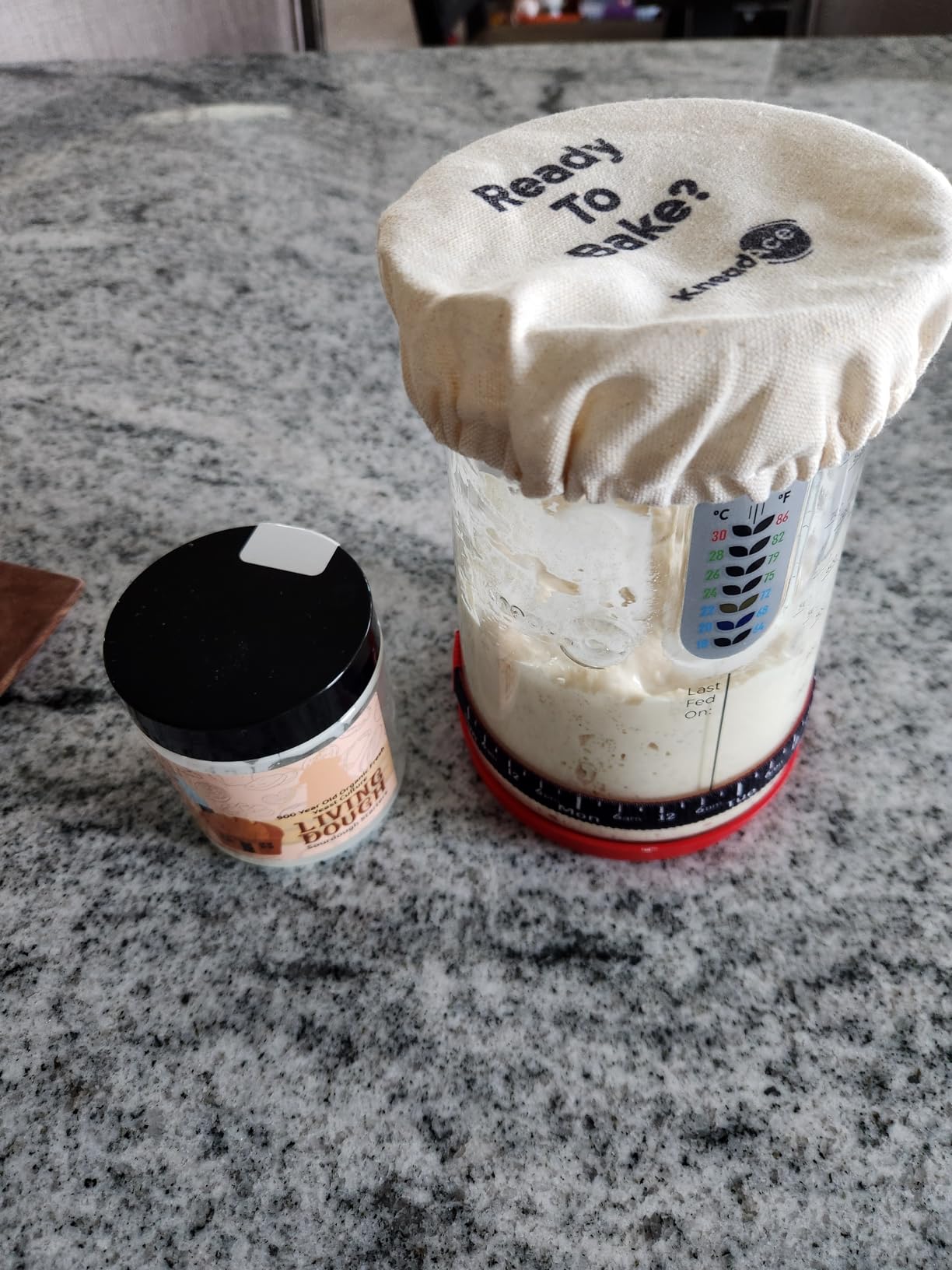 Pro Sourdough Bread Starter Kit - 34 oz Large Capacity Sourdough Starter Jar with 5 unique features for the perfect sour dough bread & sourdough starter kit - sourdough supplies (KA06) customer photo 1