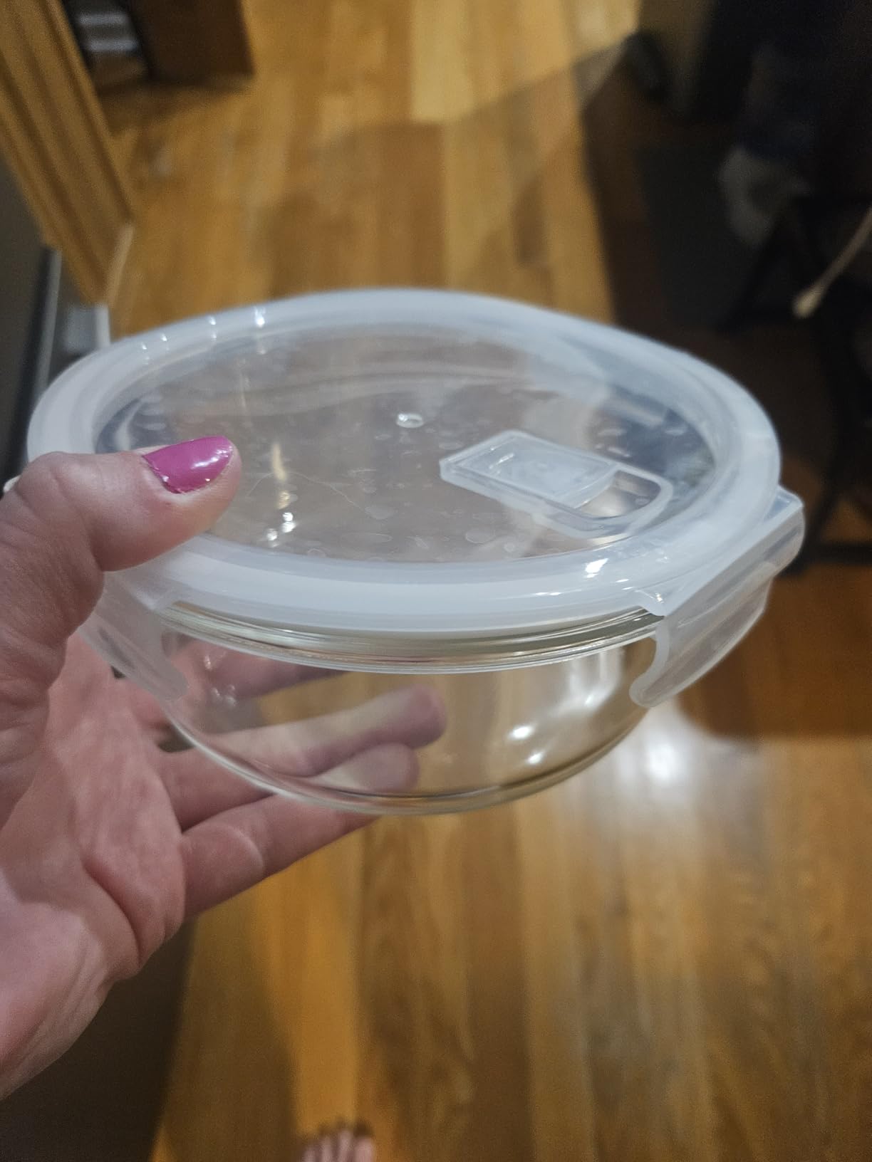 Round Glass Containers with Air Vent Lids (5 Pack) - 32oz | (+Extra Lid) - Airtight & BPA-Free - Oven, Air Fryer, Microwave, Freezer and Dishwasher Safe - Durable Borosilicate Glass customer photo 1
