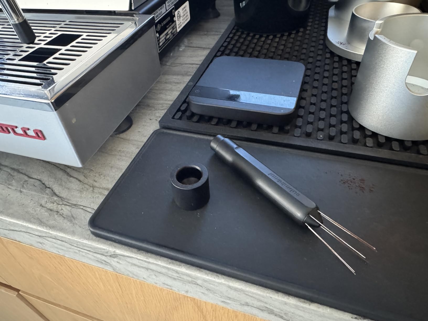 Subminimal Flick WDT Espresso Distribution Tool - Retractable Needle Tamper | Barista stirrer tool, coffee & espresso machine parts, includes two sets of replacement needles and base, magnetic release customer photo 2