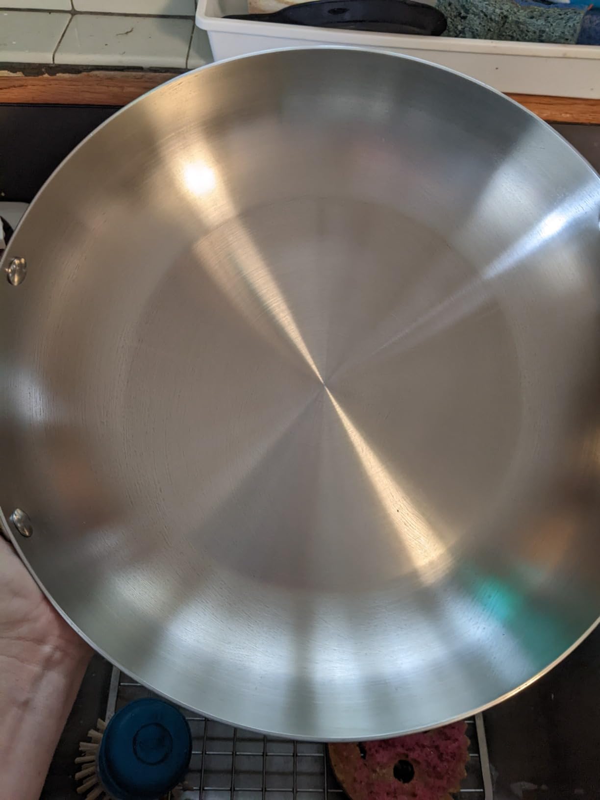 Inqibee 12 Inch Stainless Steel Paella Pan with Lid | Large Frying Pan with Double Riveted Handles, Wide Shallow Paella for Stovetop, Induction Compatible, Dishwasher & Oven Safe customer photo 2