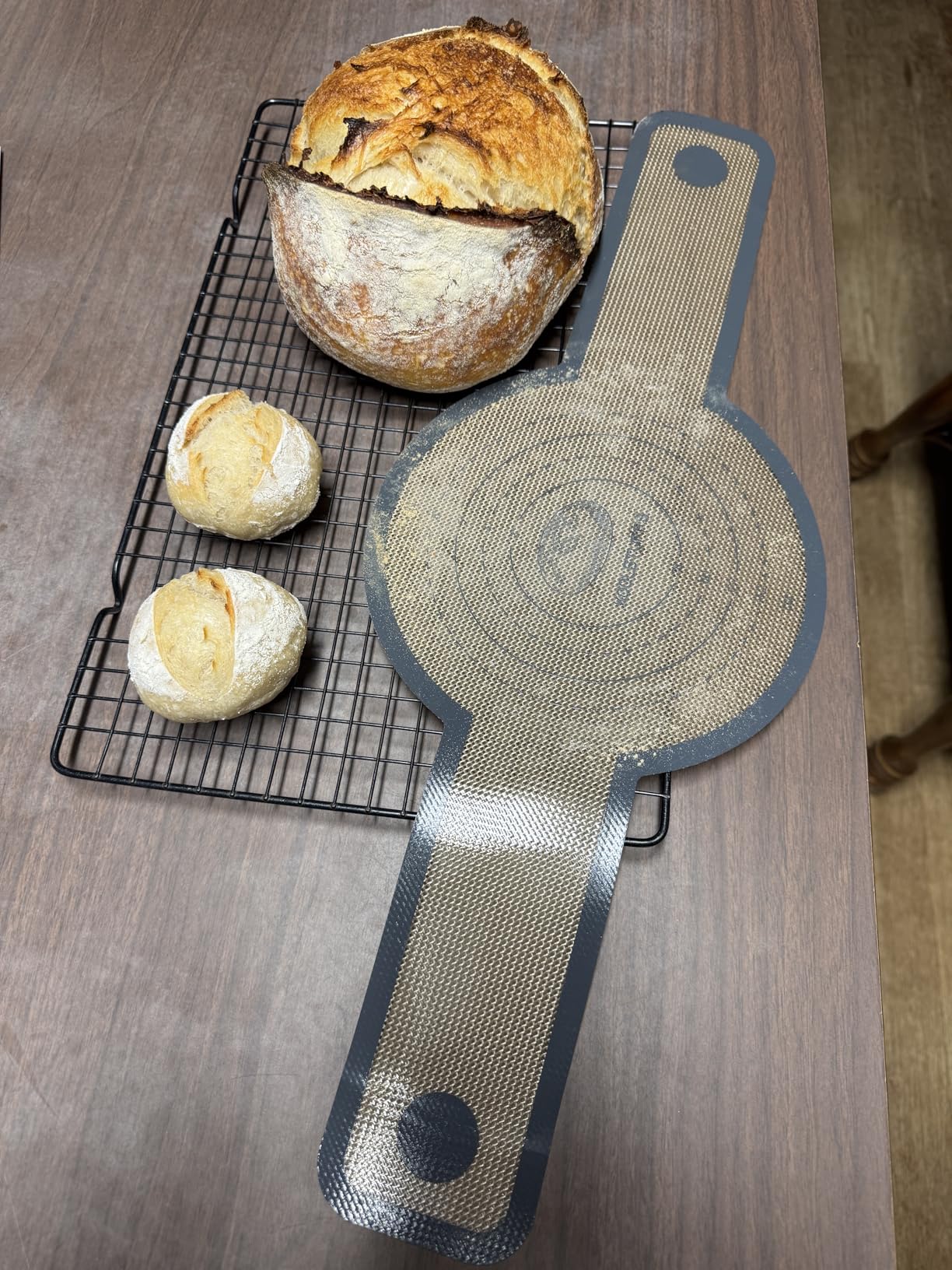 Koolstuffs Sourdough Silicone Bread Sling for Dutch Oven, 2 Pack | Long Handles for Dough Transfer, Nonstick Bread Release, Dishwasher Cleanup, Flexible Reusable Design, Round, Gray customer photo 1