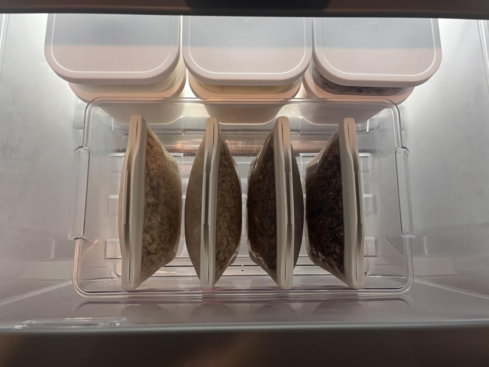 OXO Good Grips Silicone Reusable Bag - Stand-Up Snack (12 oz), Oat customer photo 2