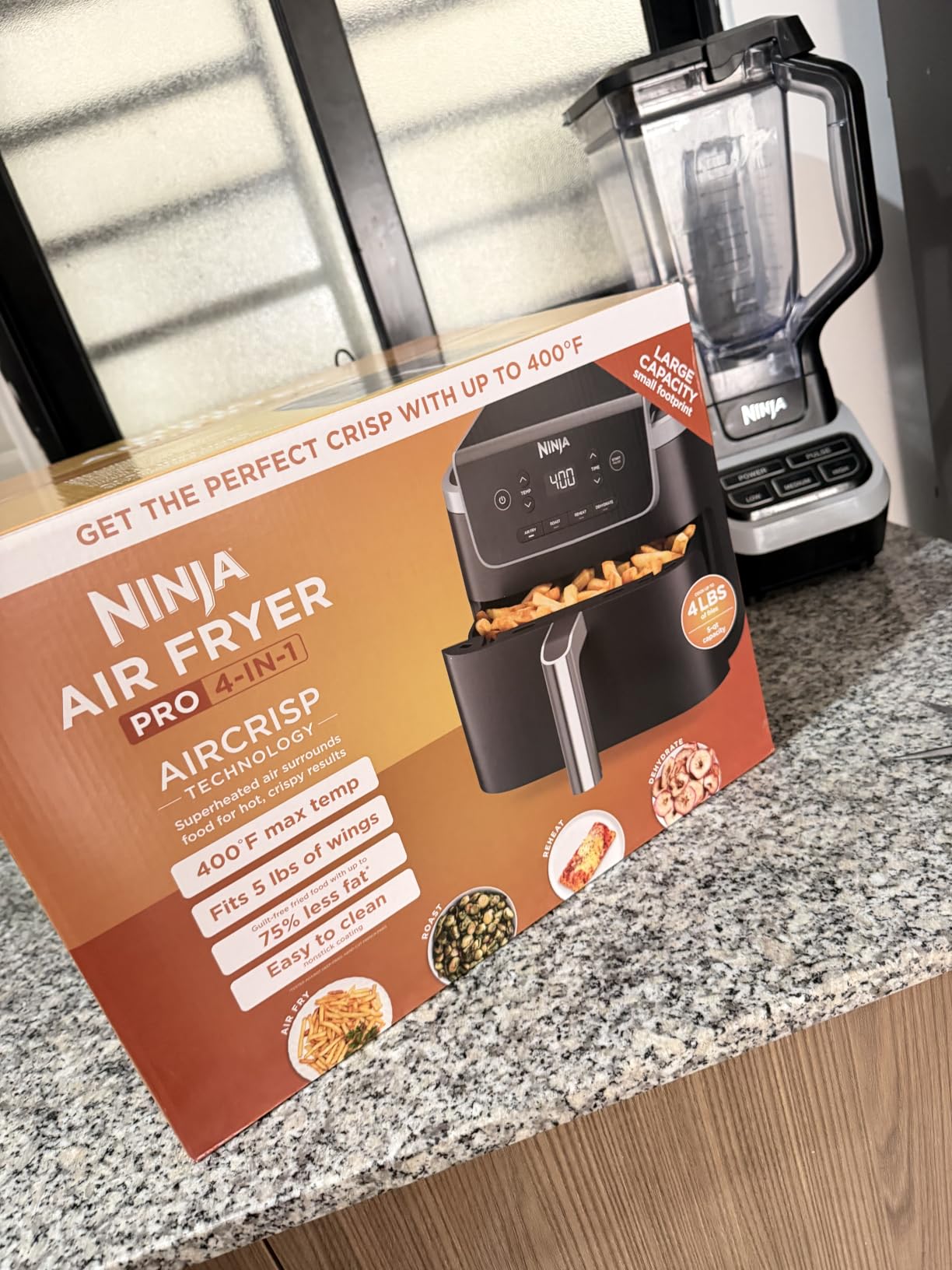 Ninja Air Fryer Pro, 5 Qt, 4-in-1, AF141, 1750W, 400F max, Fits 4 lbs fries, Nonstick basket, Dishwasher-safe customer photo 2