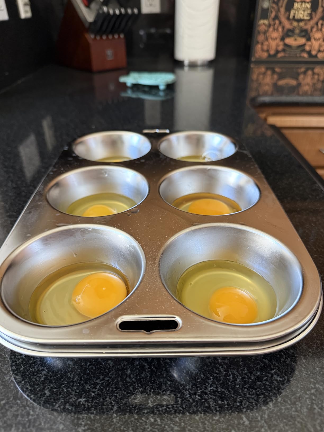 Fox Run Stainless Steel Extra Large Muffin and Cupcake Pan, 6 Cup Jumbo Tin, Durable Dishwasher Safe Stainless Steel customer photo 1