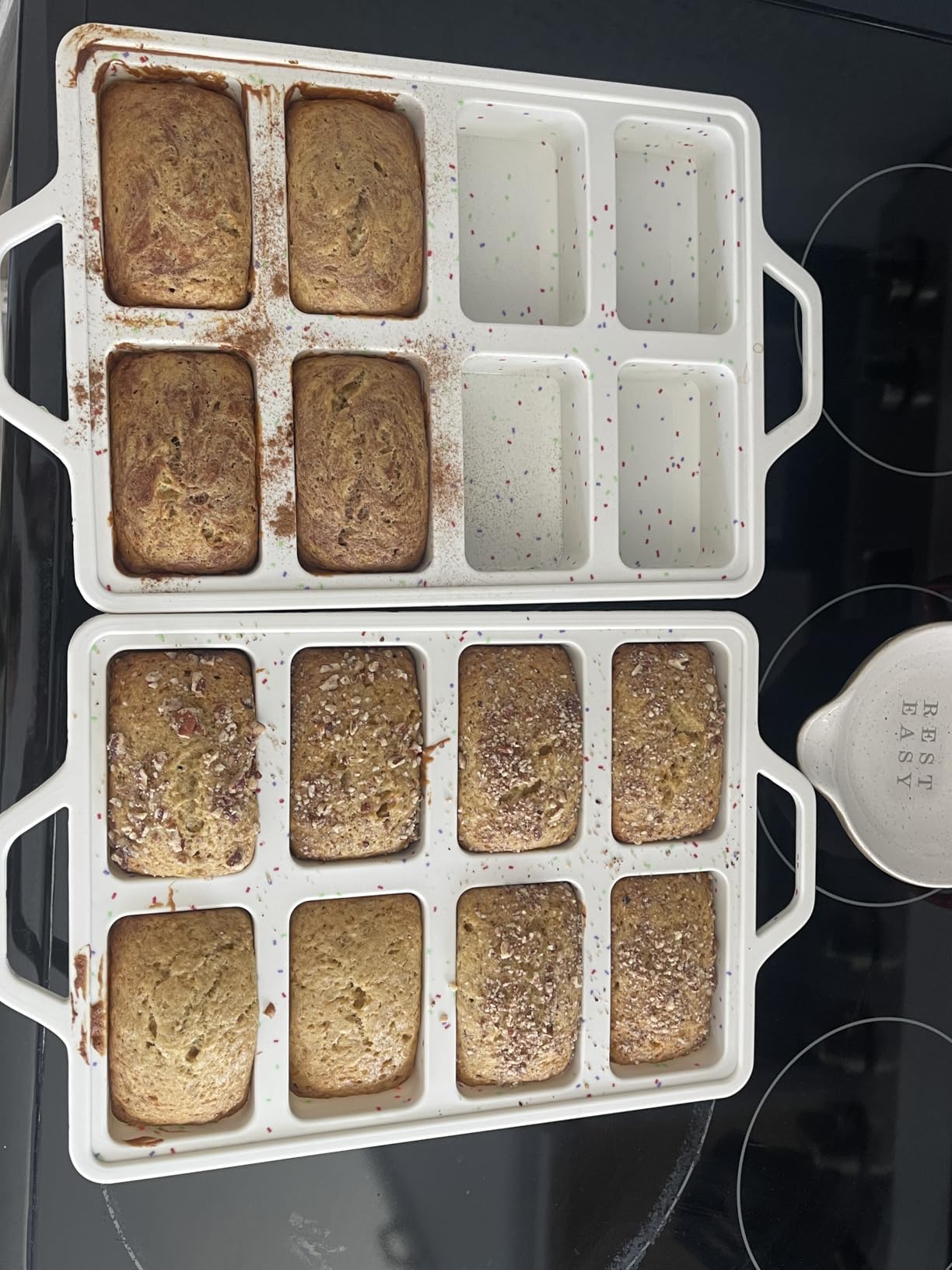Vinino 2 Pack Mini Silicone Loaf Pans with Metal Reinforced Frame, 8-Cavity | Non-Stick Easy Release Heat Resistant Bakeware customer photo 1